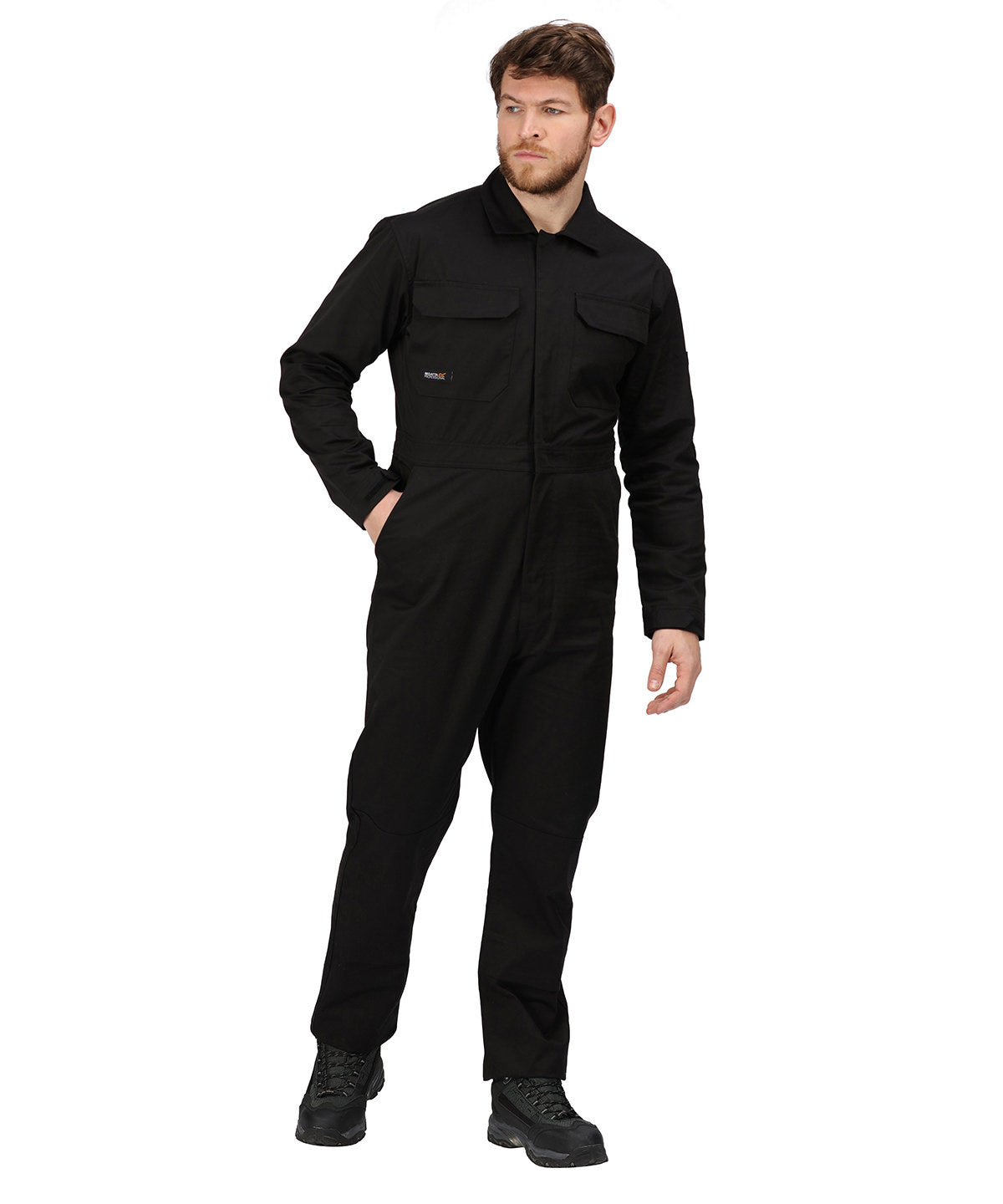 Royal Blue - Pro stud fasten coverall - GarmentEmbroidery