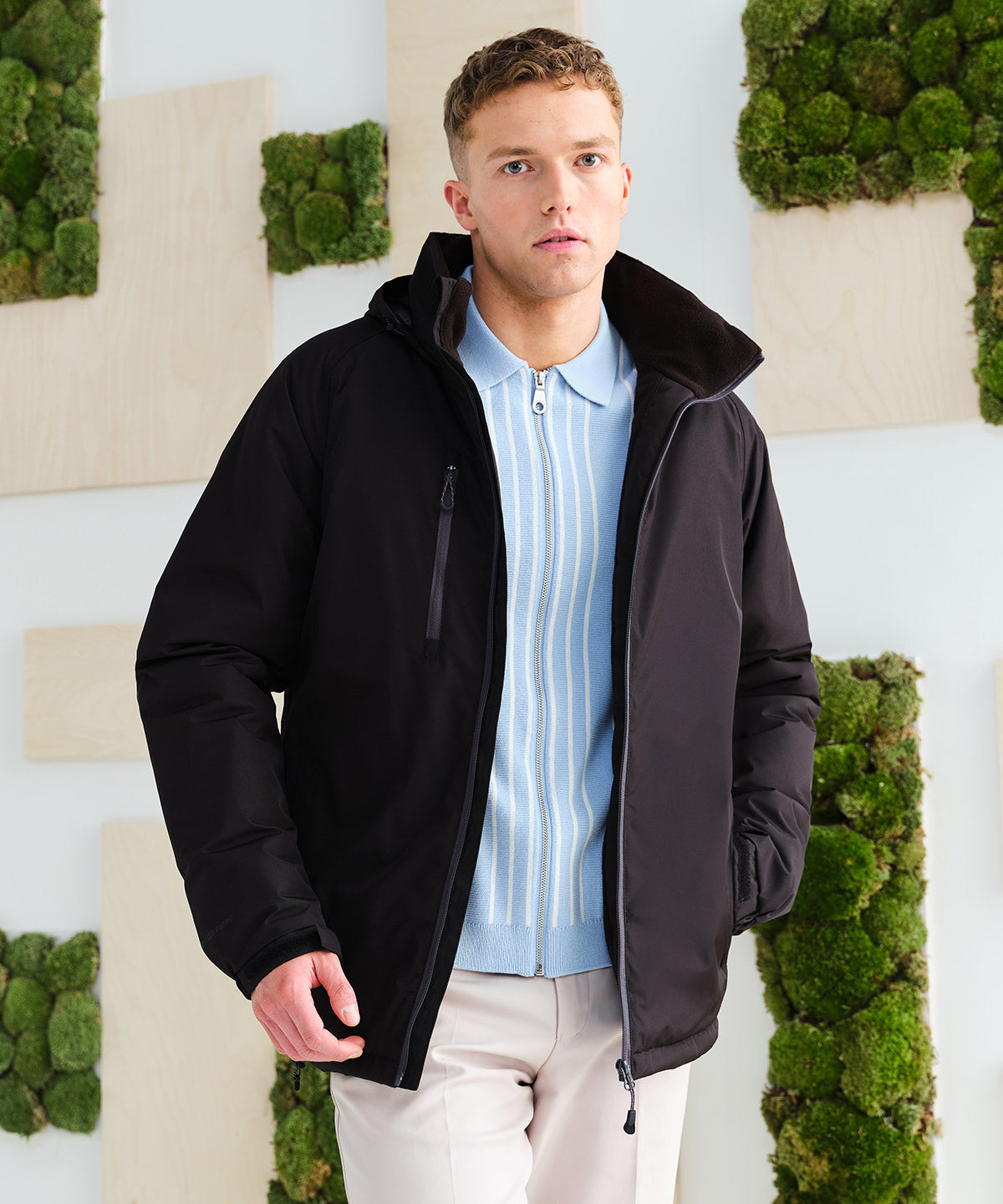 Black - Honestly made recycled insulated jacket - GarmentEmbroidery