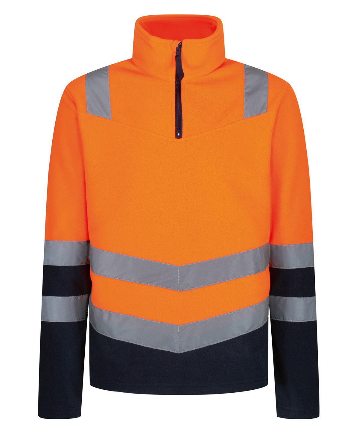 Orange - Pro hi-vis half zip fleece top - GarmentEmbroidery