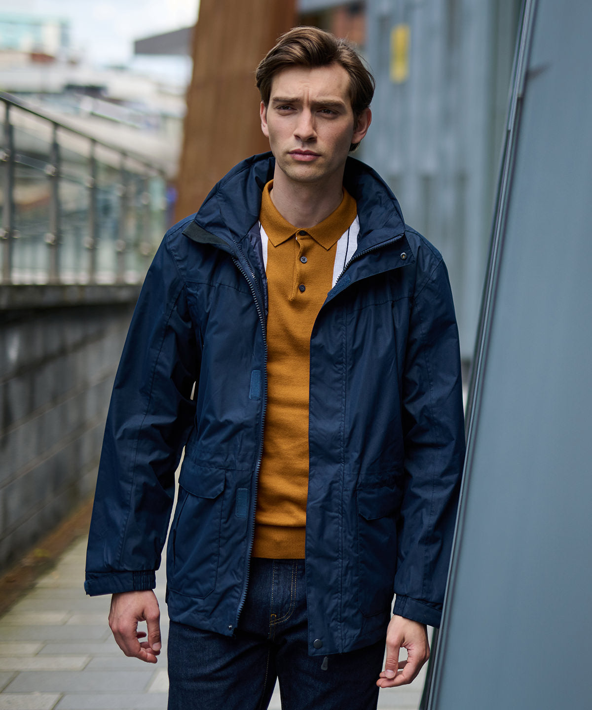 Navy - Vertex III microfibre jacket - GarmentEmbroidery
