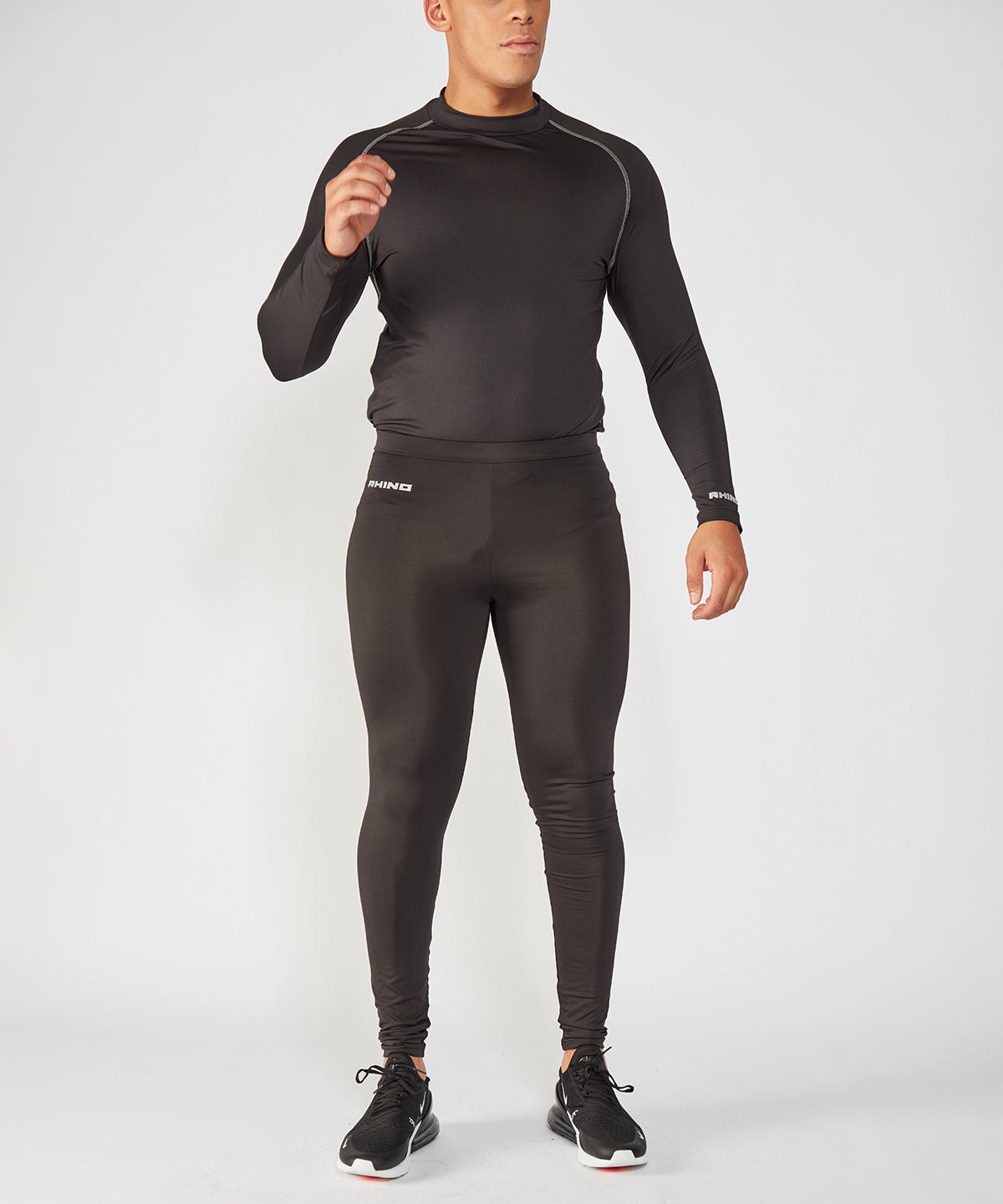 Black - Rhino baselayer leggings - GarmentEmbroidery