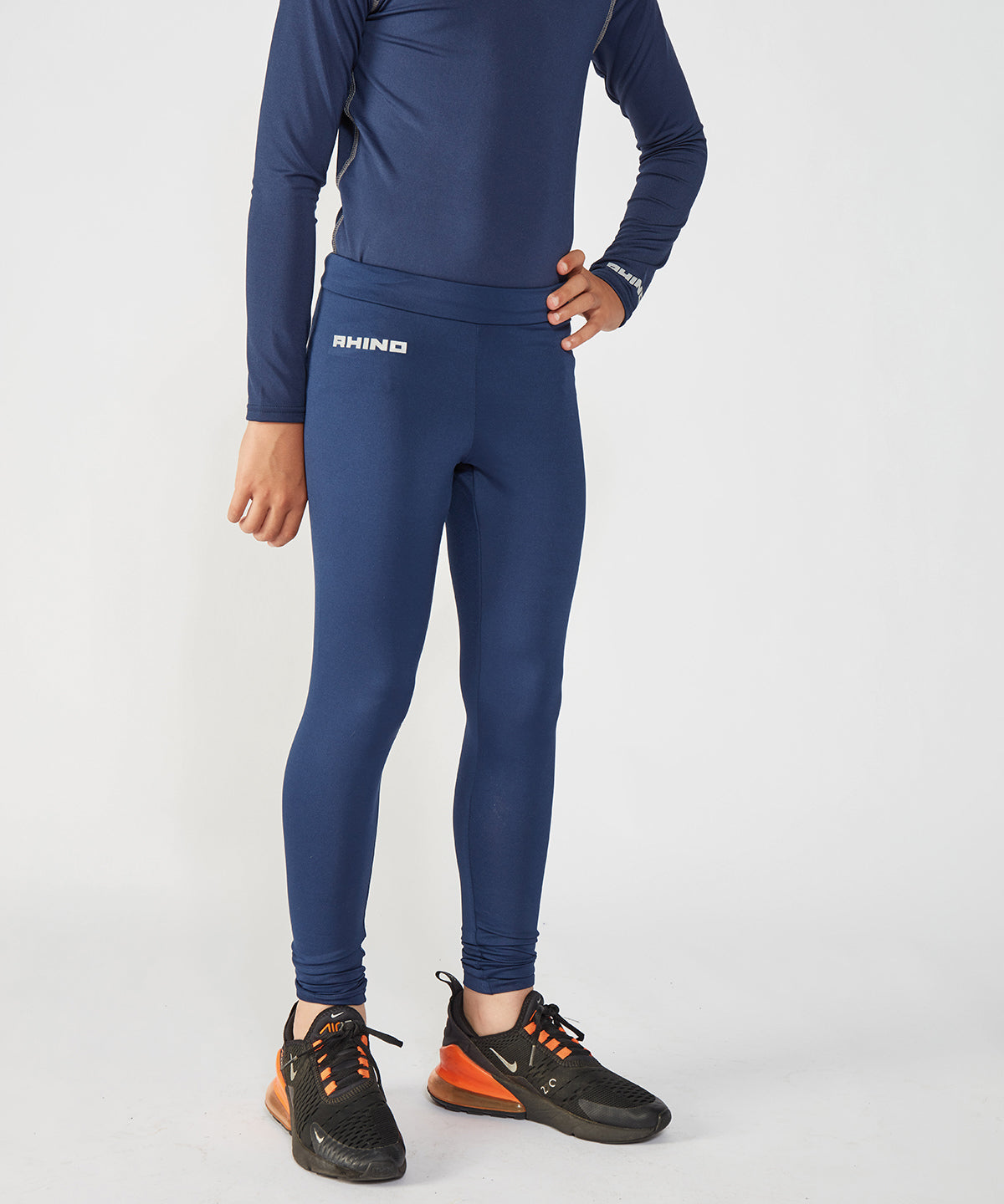 Heather Grey - Rhino baselayer leggings - juniors - GarmentEmbroidery