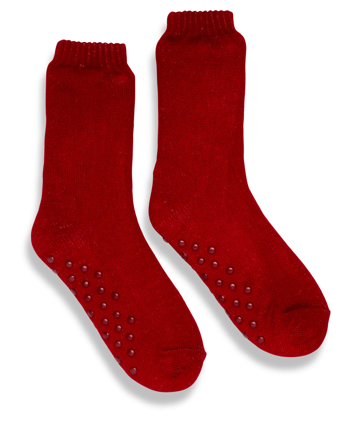 Red - The Ribbon luxury Eskimo-style fleece socks - GarmentEmbroidery