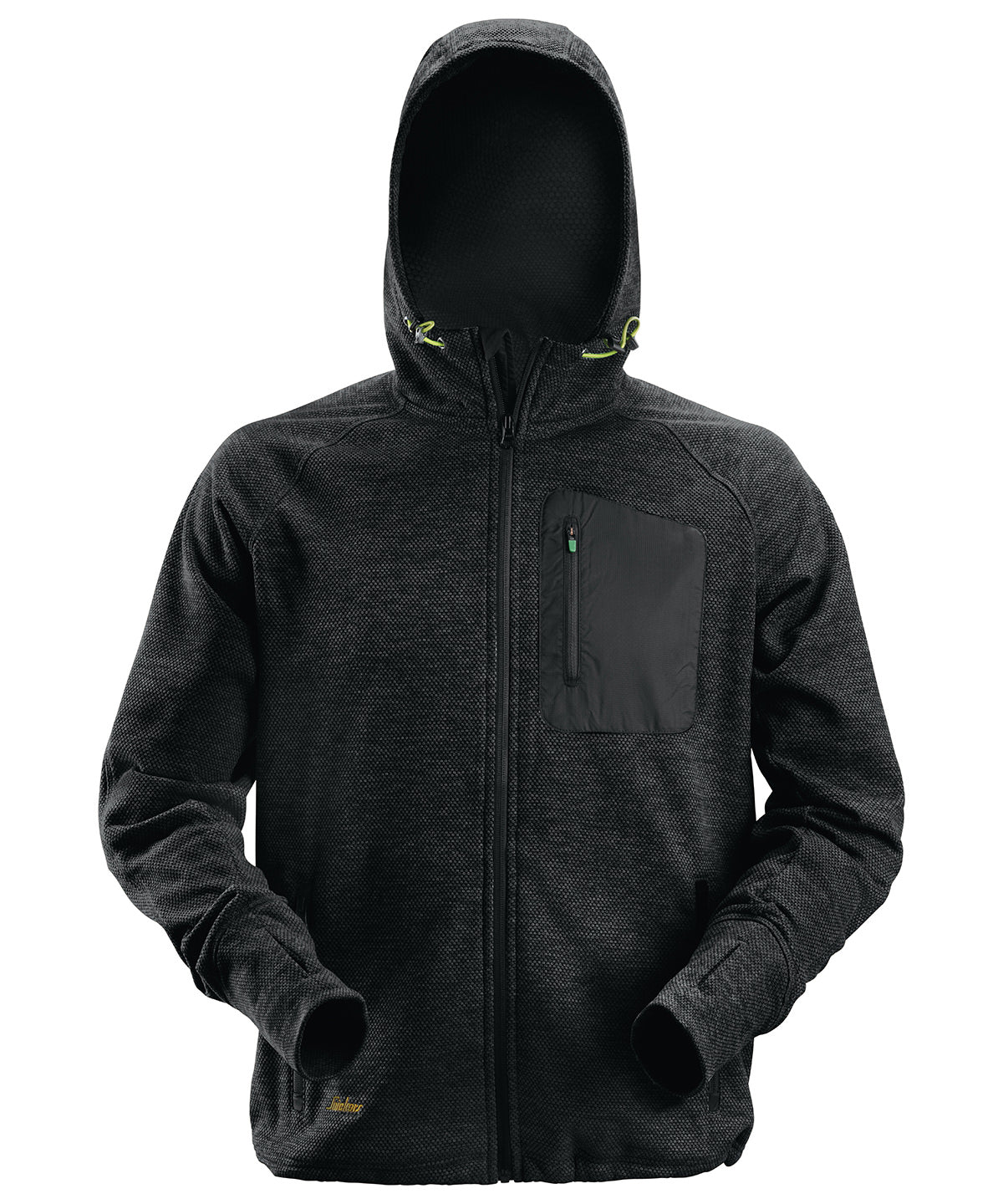 Black/Black - Fleece hoodie (8041) - GarmentEmbroidery
