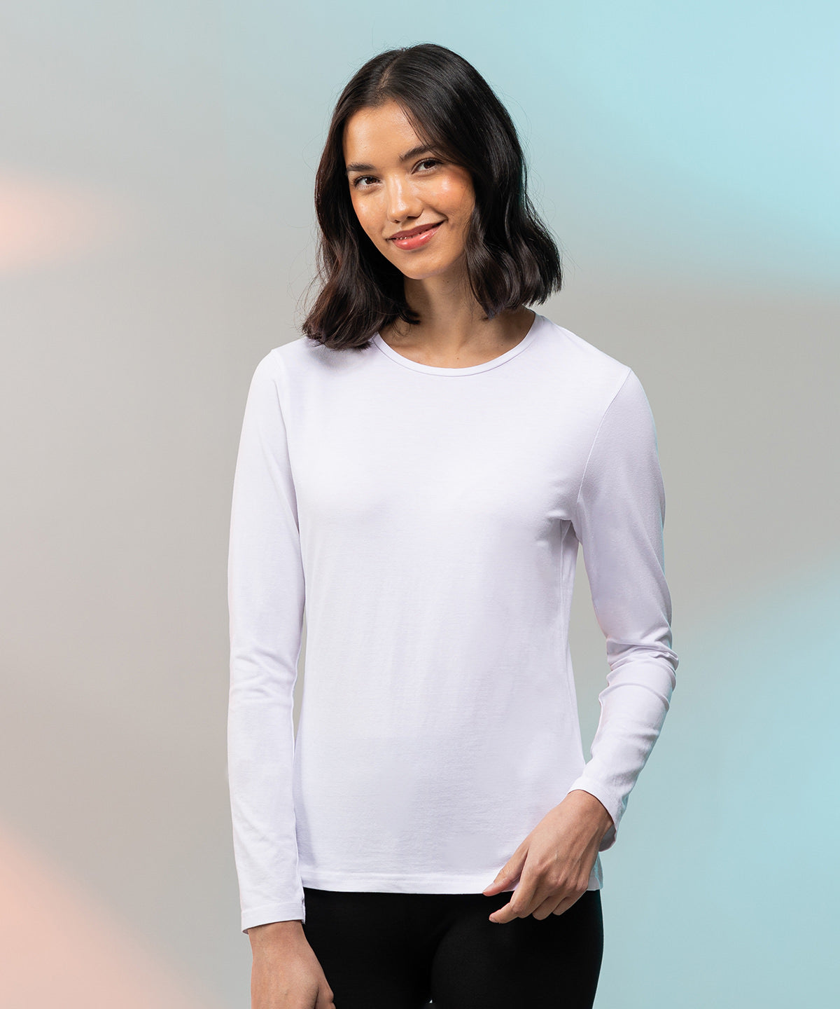 Heather Grey - Women's feel good long sleeved stretch t-shirt - GarmentEmbroidery