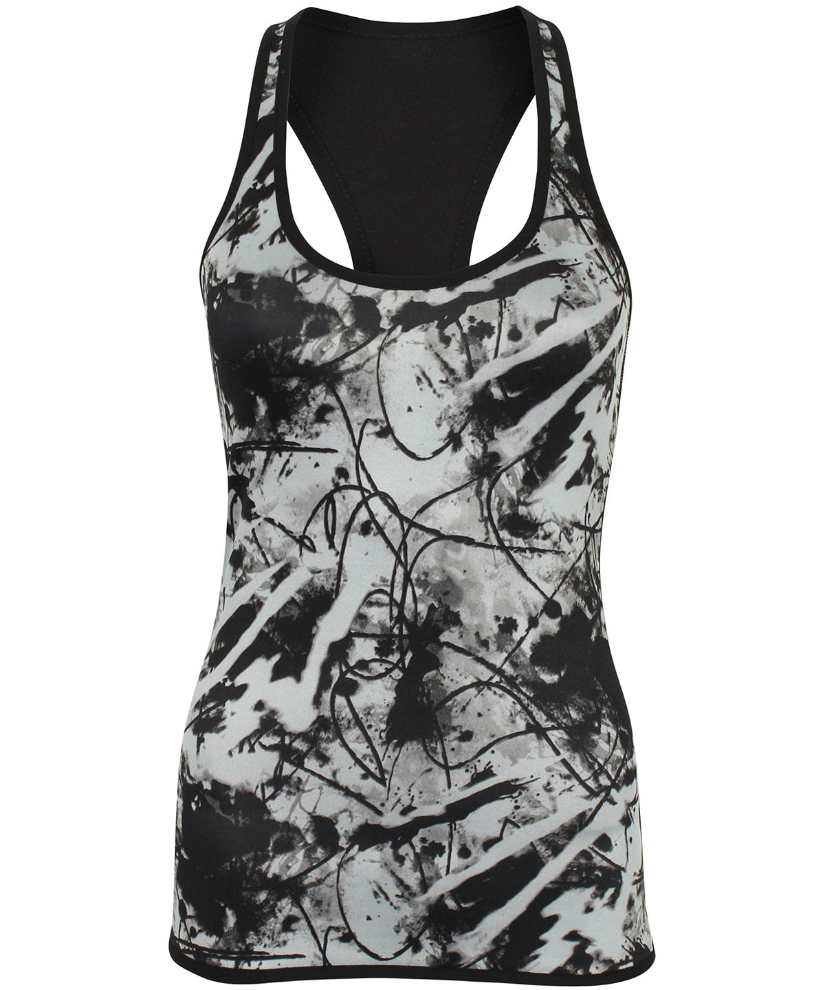 Charcoal/Bright Aztec - Women's reversible workout vest - GarmentEmbroidery