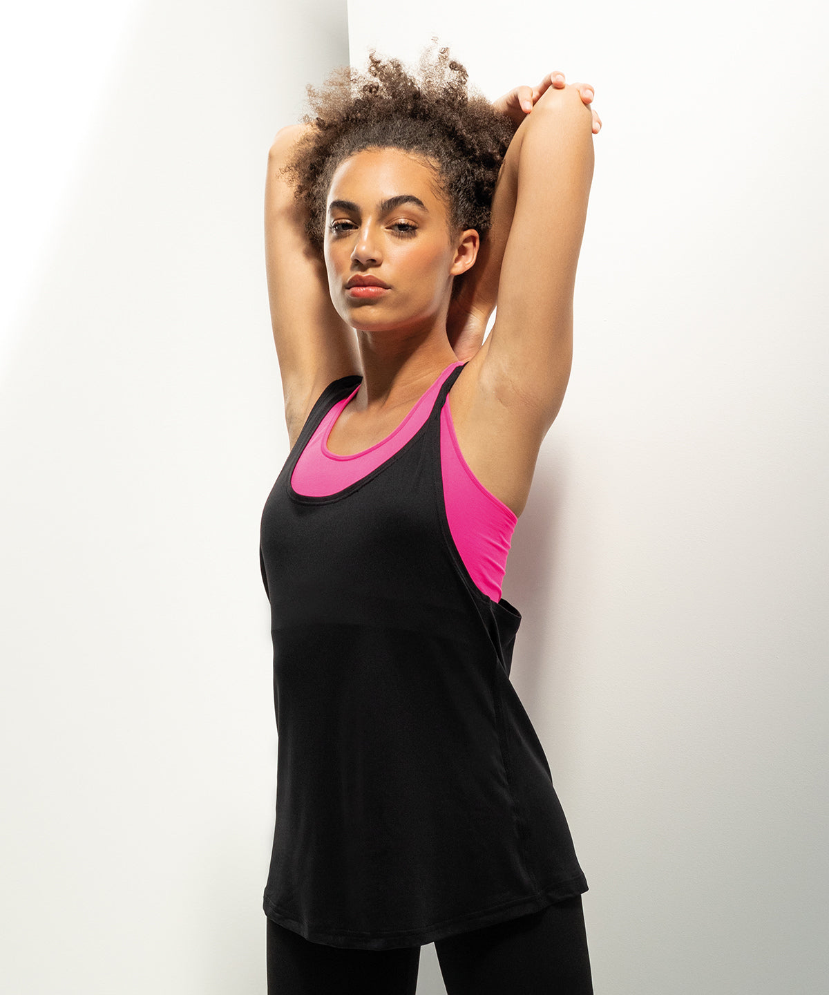 Neon Pink - Women's fashion workout vest - GarmentEmbroidery