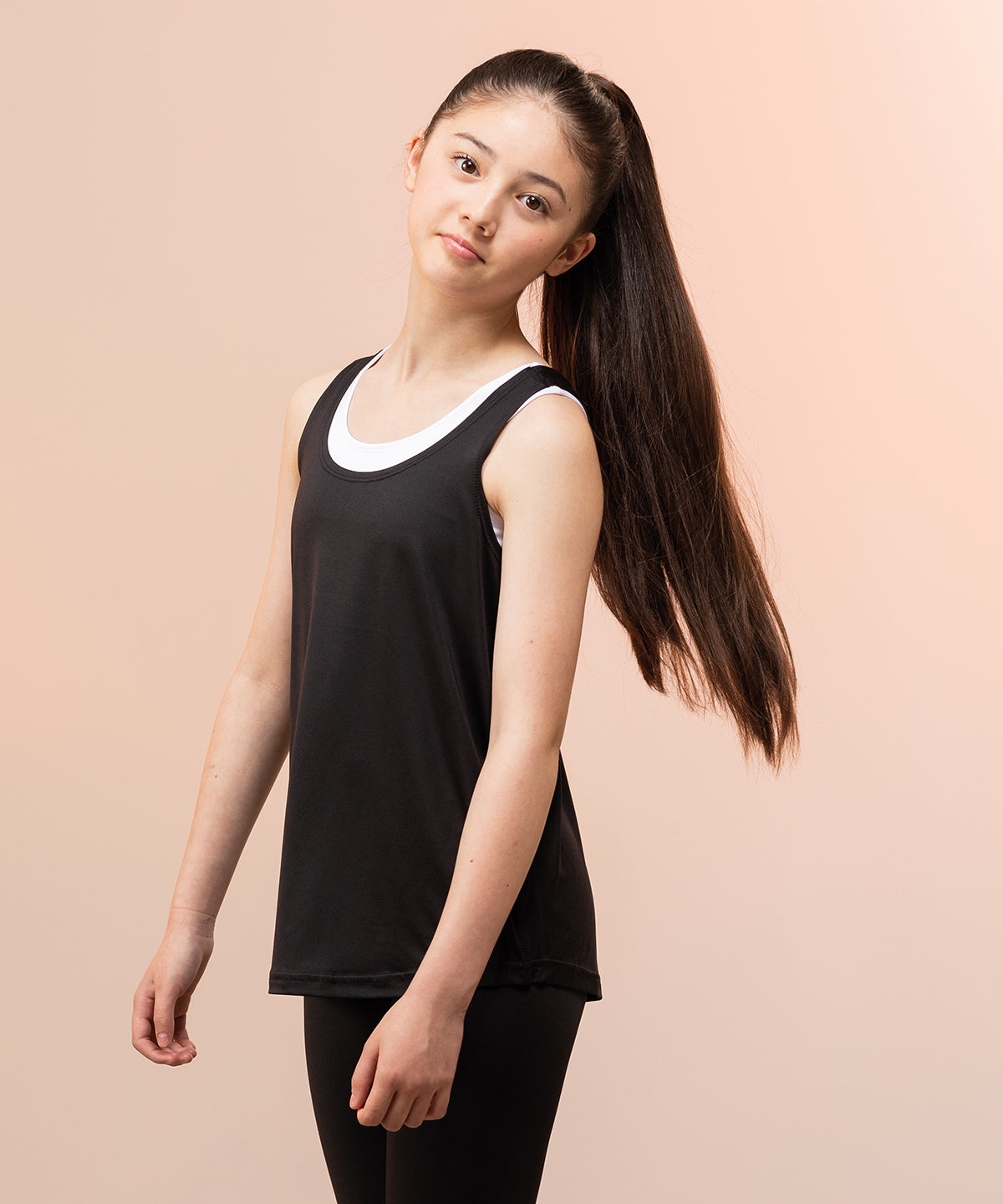 White - Kids fashion workout vest - GarmentEmbroidery