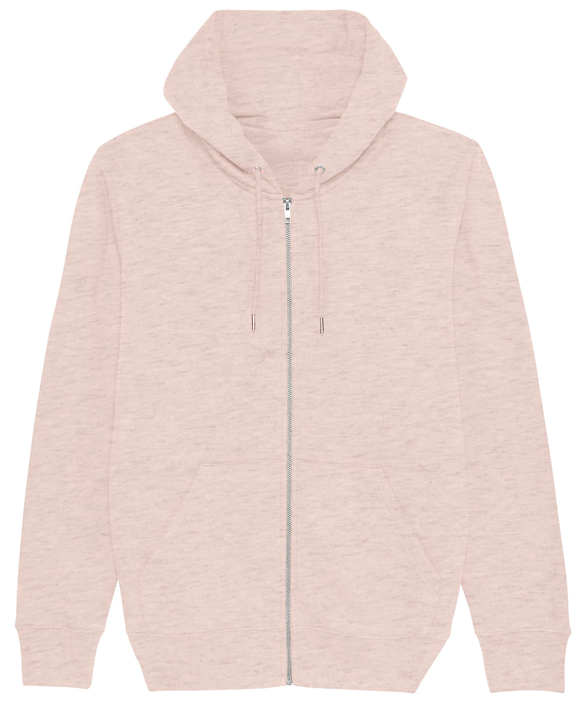 Cream Heather Pink - Cultivator, unisex iconic zip-thru hoodie sweatshirt (STSM566) - GarmentEmbroidery