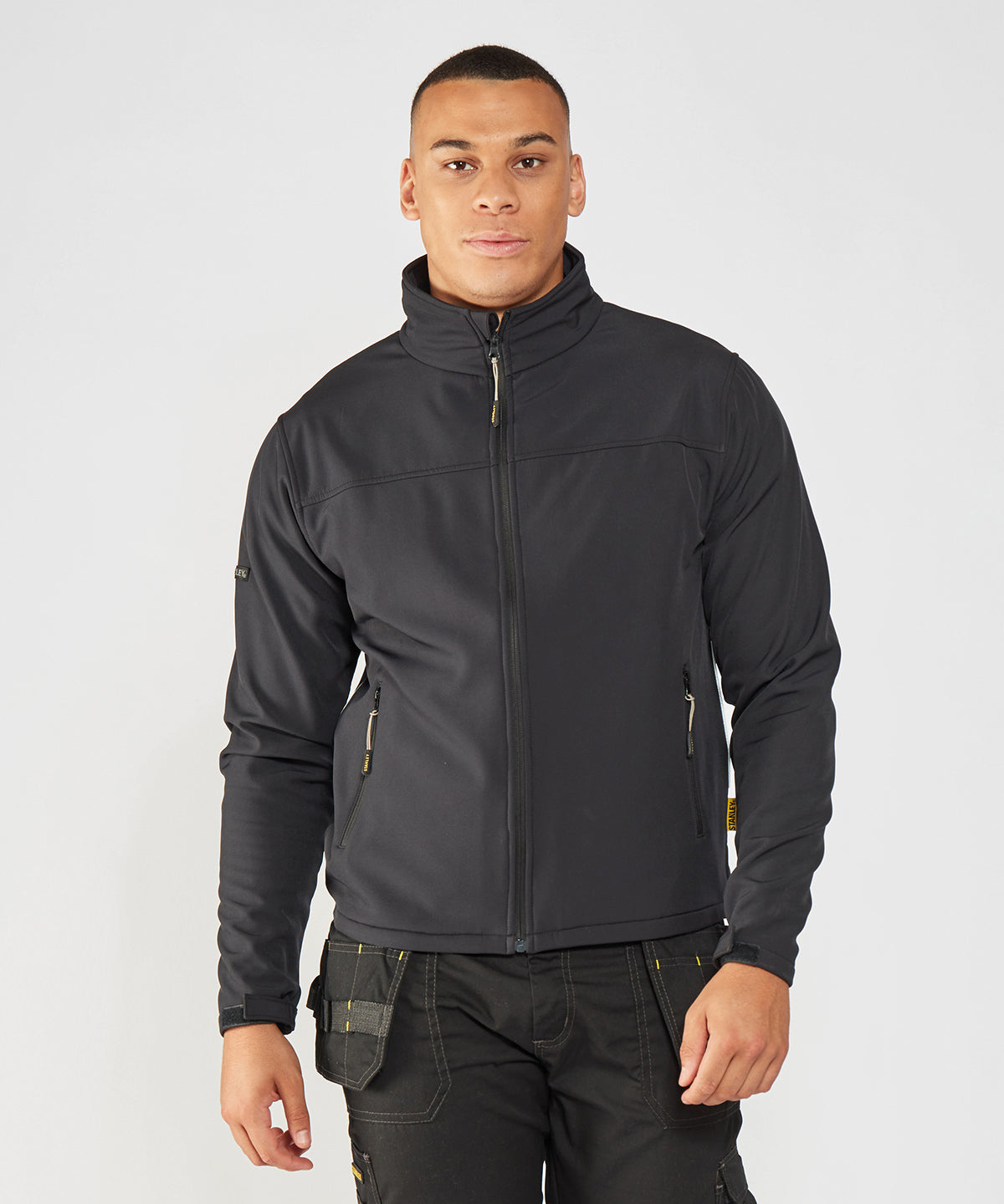 Black - Stanley Teton 2-layer full zip softshell - GarmentEmbroidery