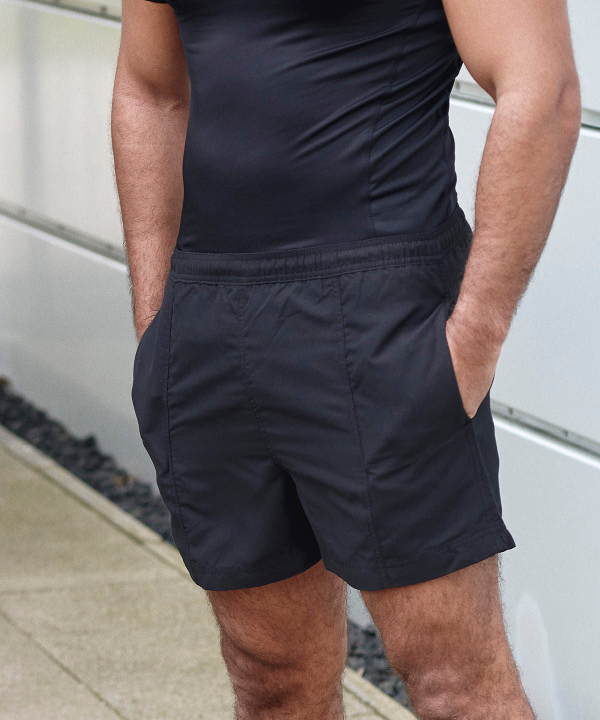 Black - All-purpose lined shorts - GarmentEmbroidery