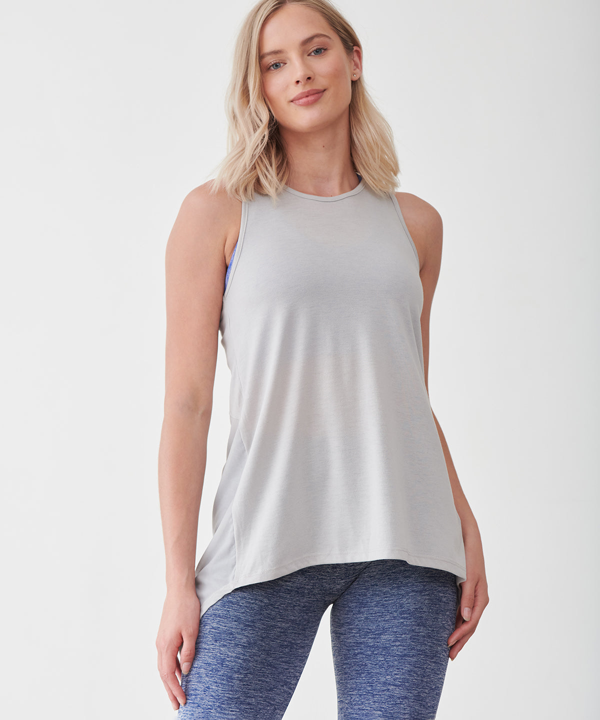 Light Grey - Women's open back vest - GarmentEmbroidery