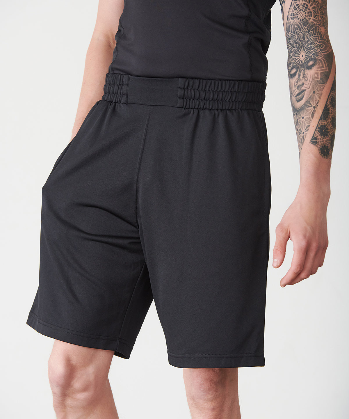 Black - Combat shorts - GarmentEmbroidery