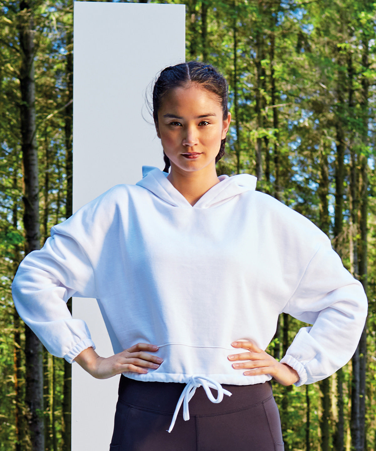 Sage Green - Women's TriDri® cropped oversize hoodie - GarmentEmbroidery