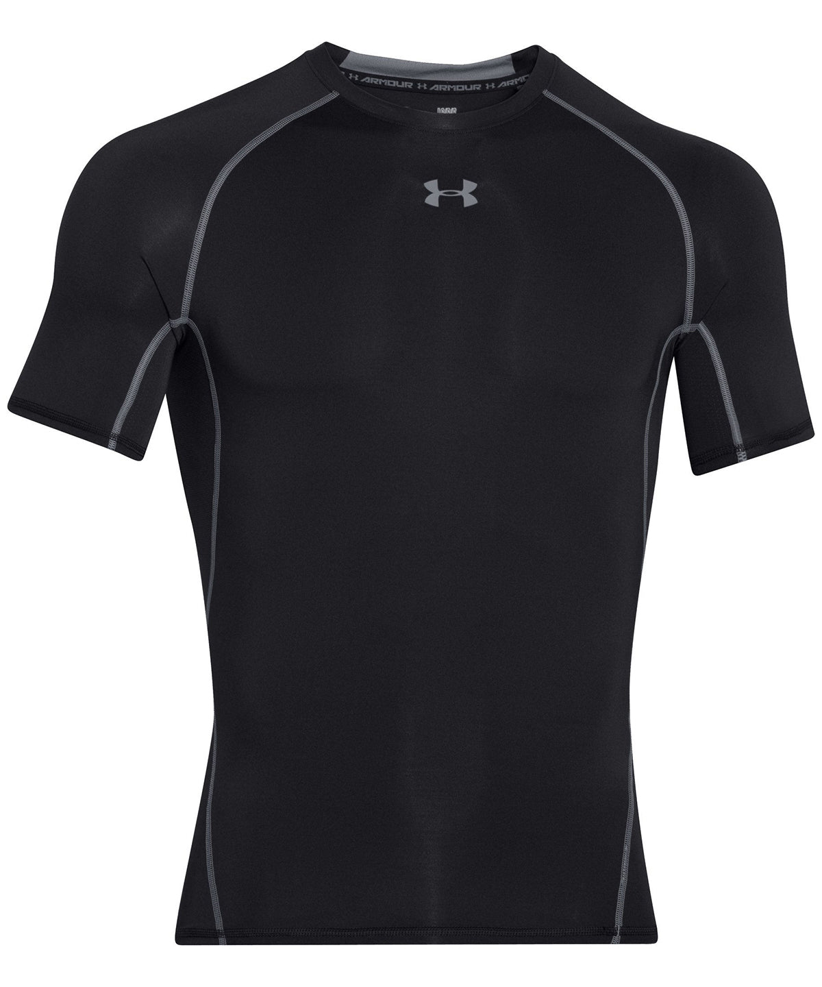 Black/Steel - HeatGear® Armour short sleeve compression shirt - GarmentEmbroidery