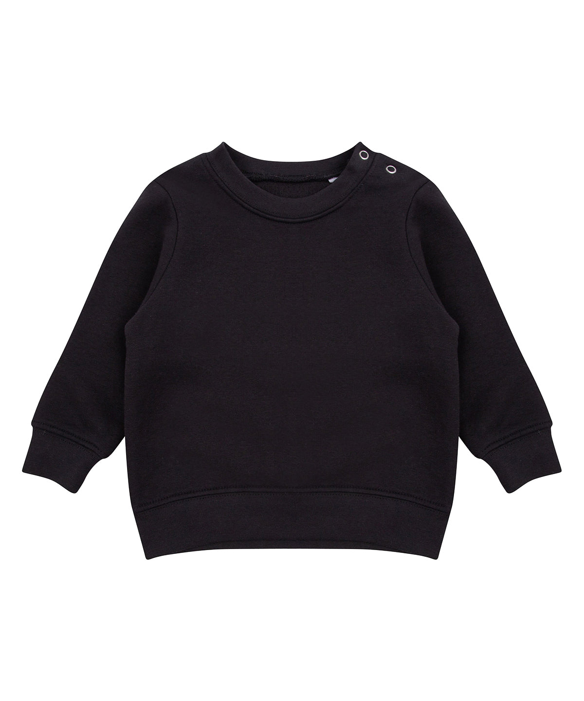 Crew neck sweatshirt with shoulder poppers