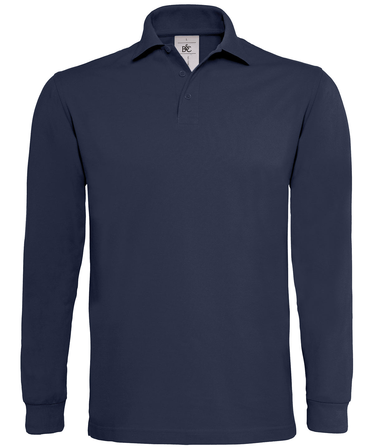 Navy - B&C Heavymill long sleeve - GarmentEmbroidery