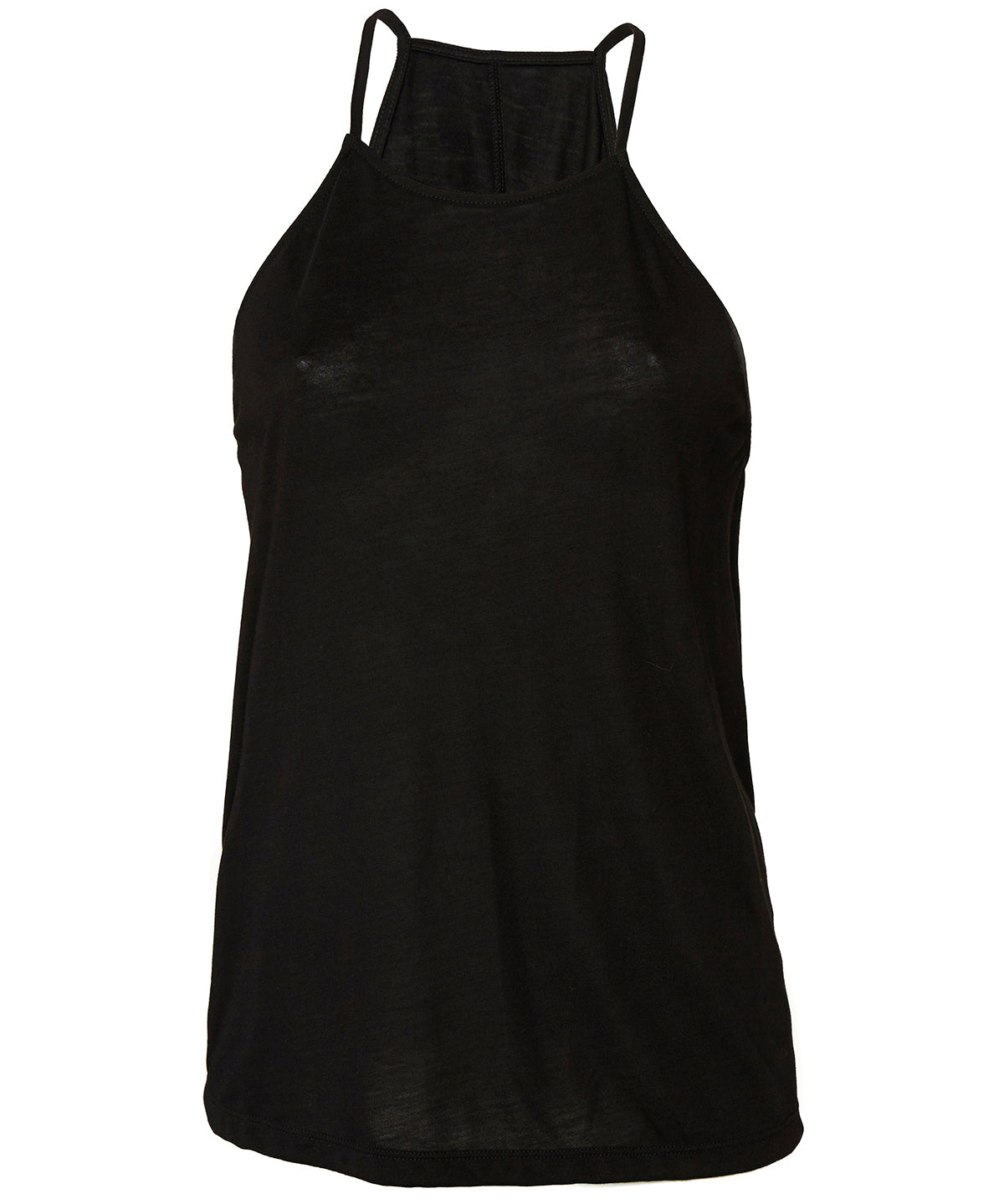 Black - Women's flowy high neck tank - GarmentEmbroidery