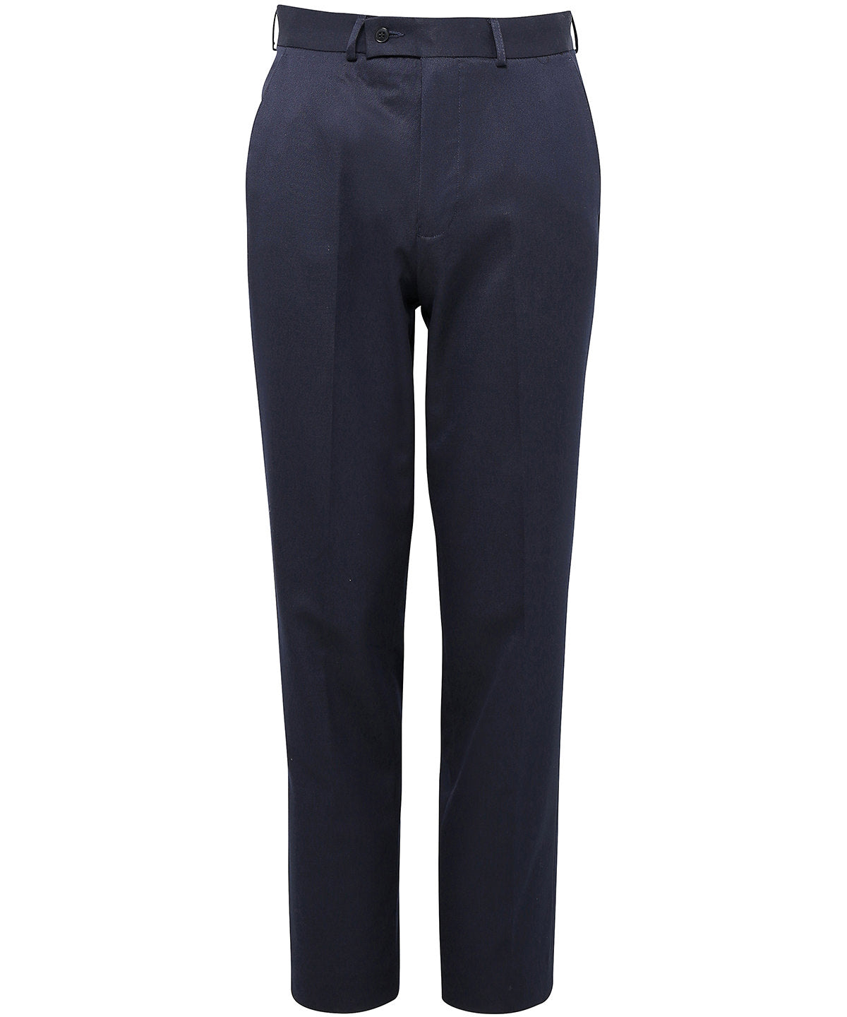 Navy - Apollo flat front trousers - GarmentEmbroidery