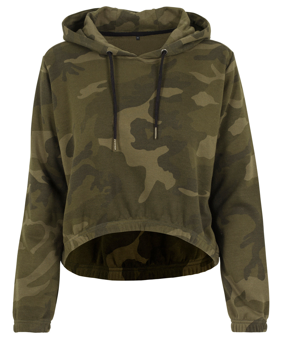 Olive Camo - Women's camo cropped hoodie - GarmentEmbroidery