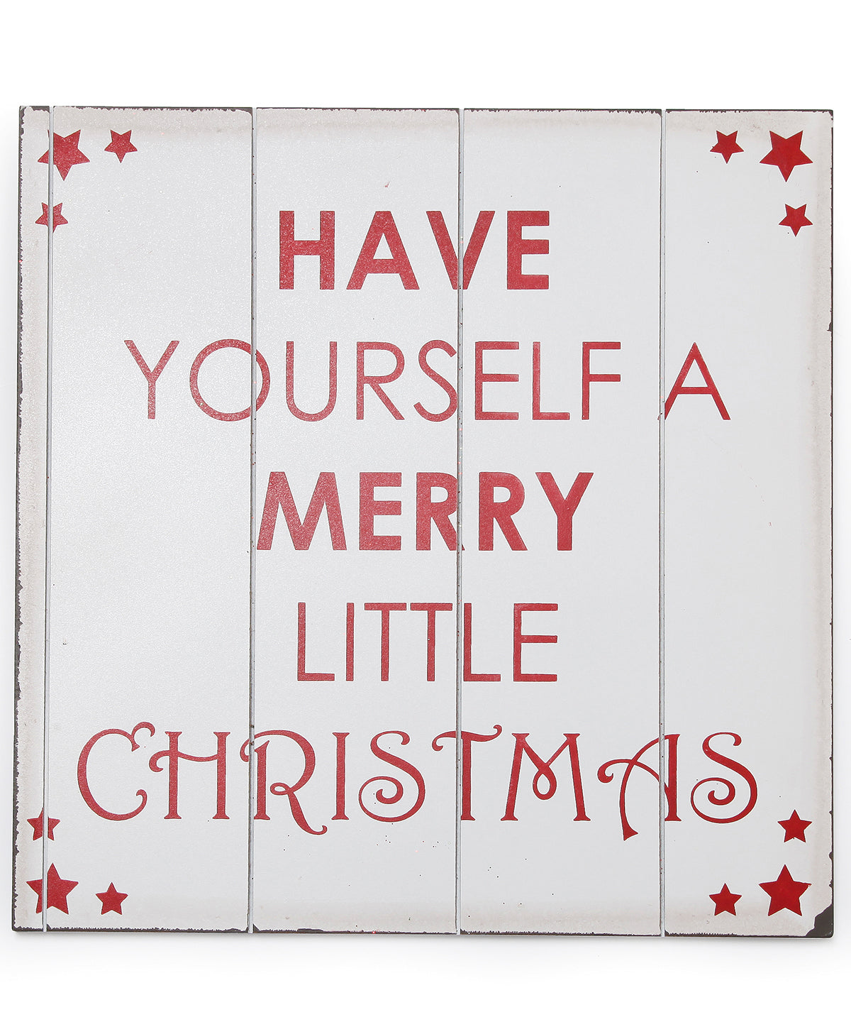 White/Red - Large "Have yourself a very merry little Christmas" sign - GarmentEmbroidery