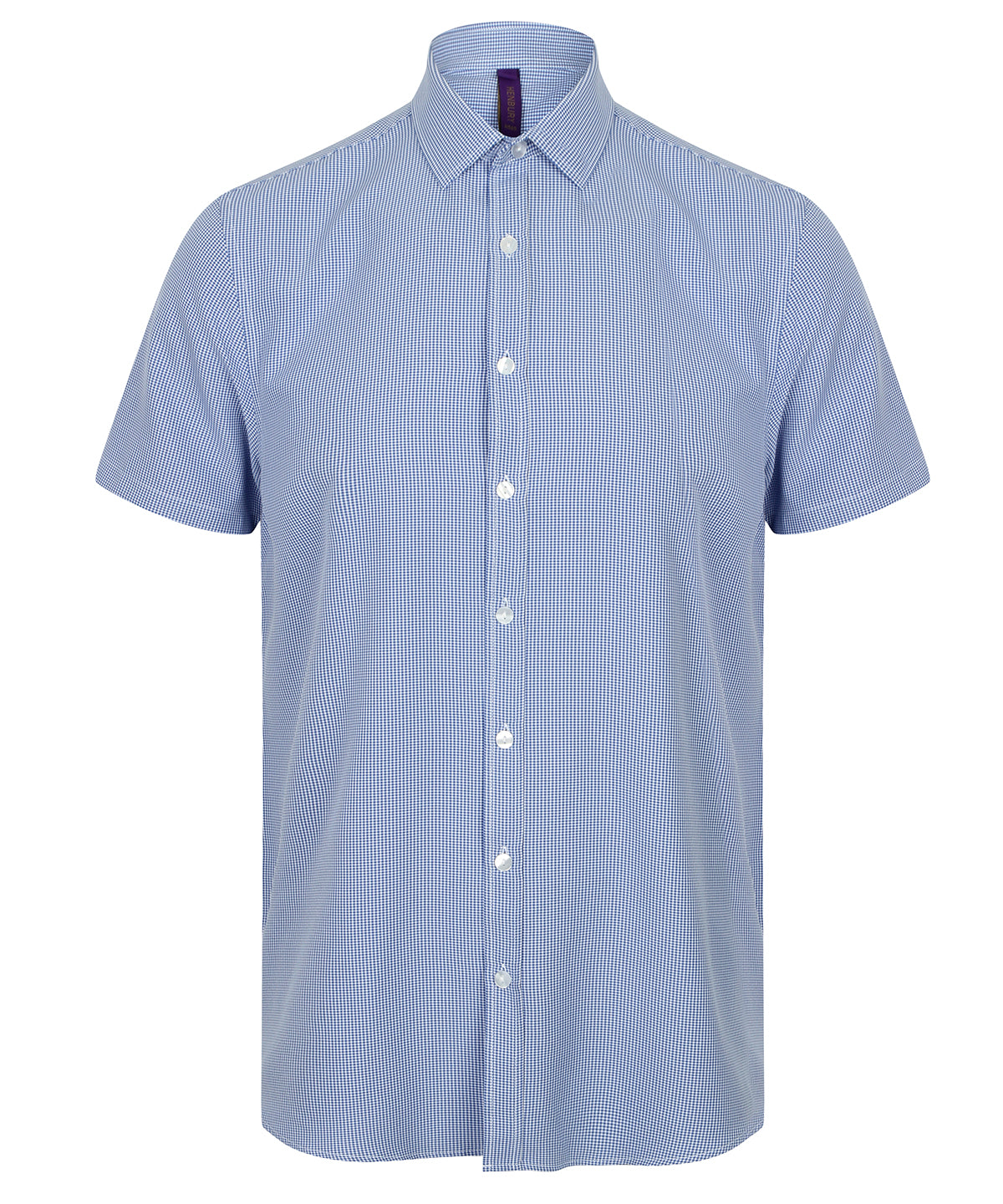 Gingham Pufy wicking short sleeve shirt