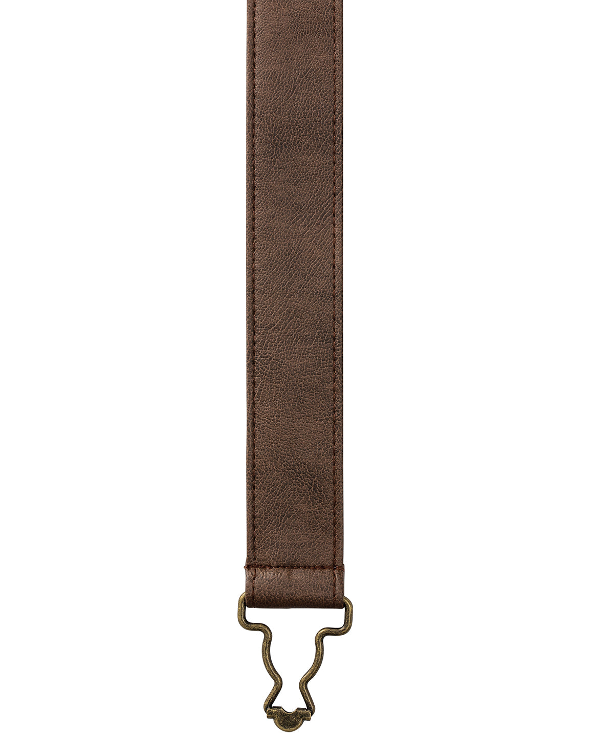 Brown Faux Leather - Cross back interchangeable apron straps - GarmentEmbroidery