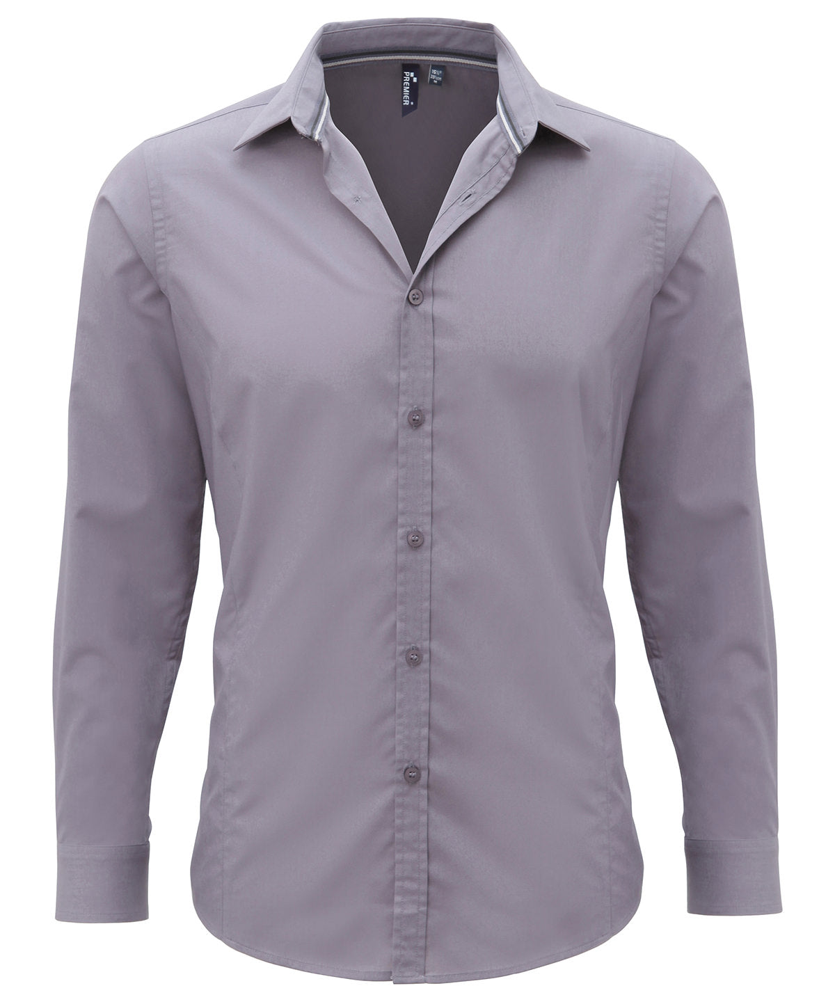 Steel - Long sleeve fitted "Friday bar shirt" - GarmentEmbroidery