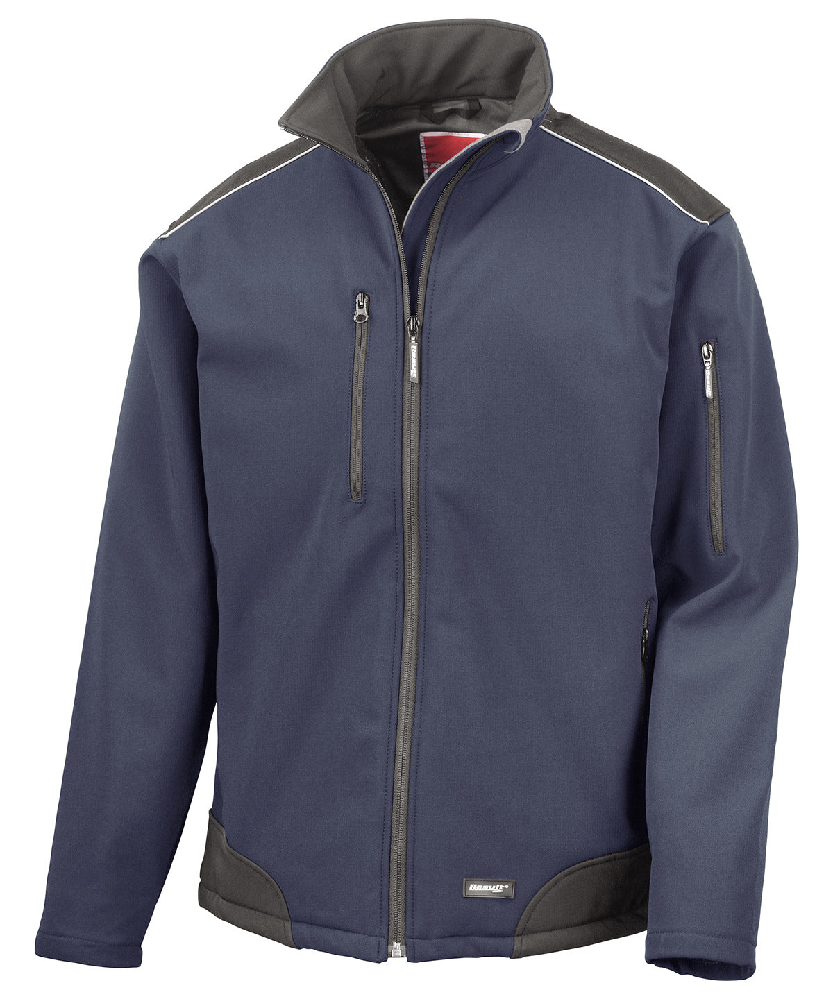 Navy/Black - Ripstop softshell workwear jacket - GarmentEmbroidery