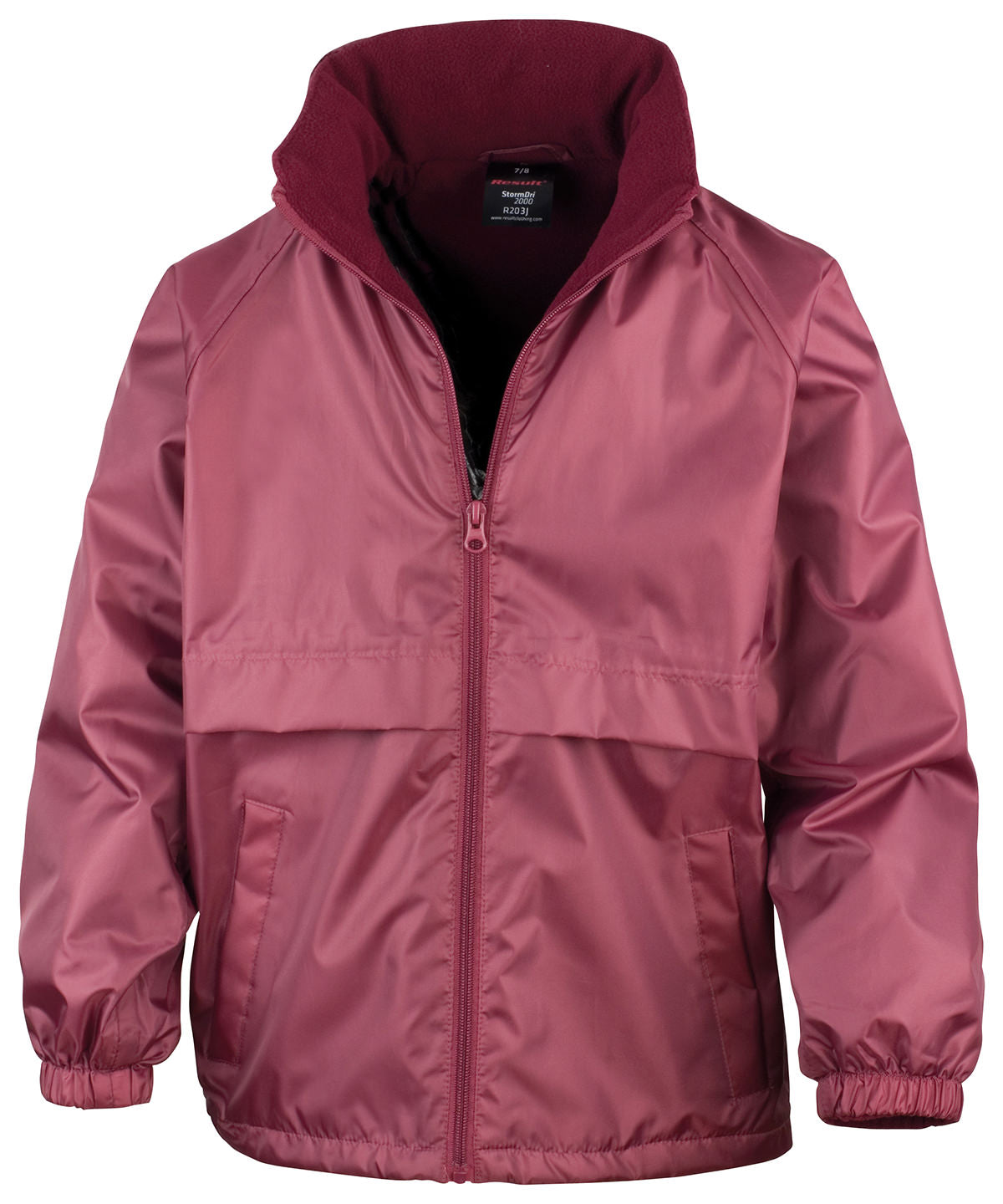 Burgundy - Core junior microfleece lined jacket - GarmentEmbroidery