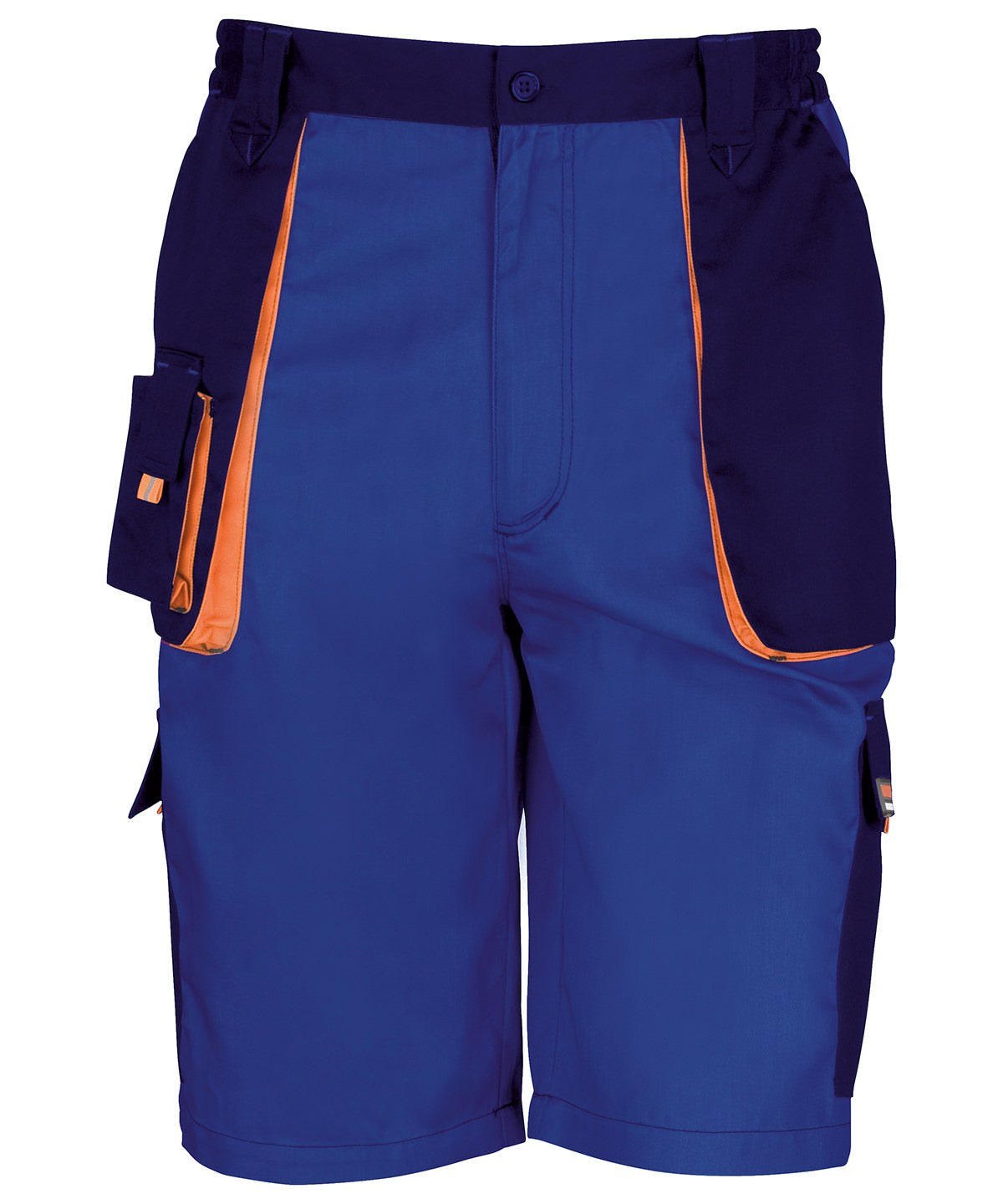 Royal/Navy/Orange - Work-Guard lite shorts - GarmentEmbroidery