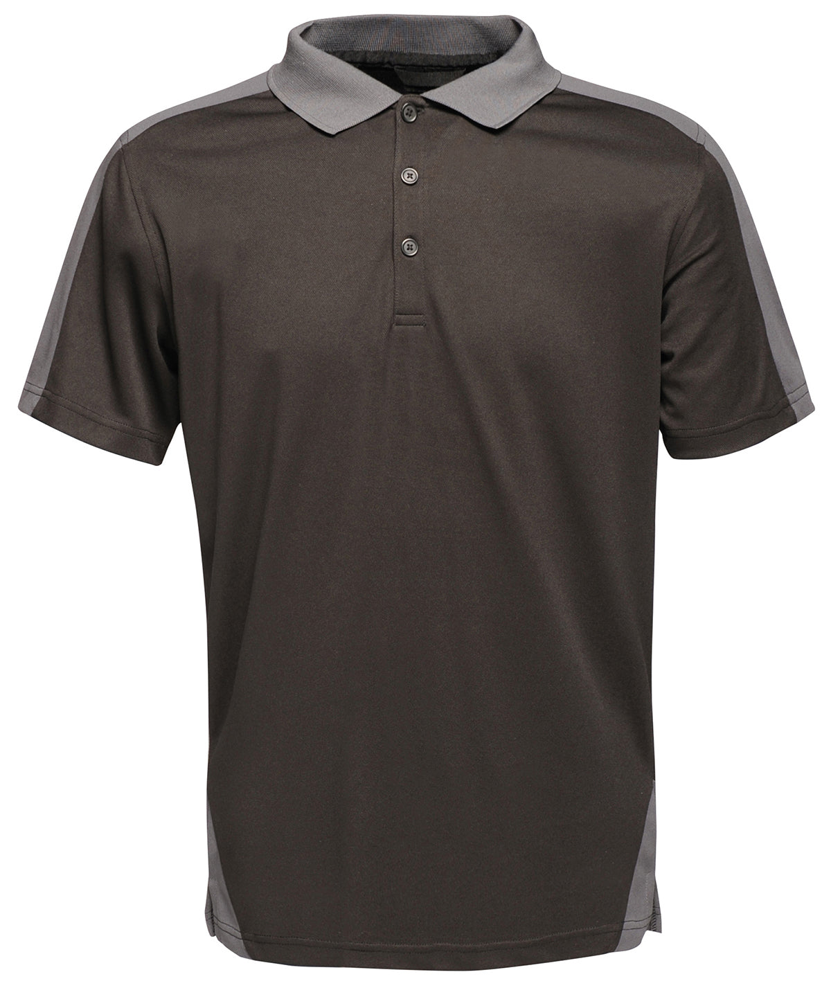 Black/Seal - Contrast wicking polo - GarmentEmbroidery