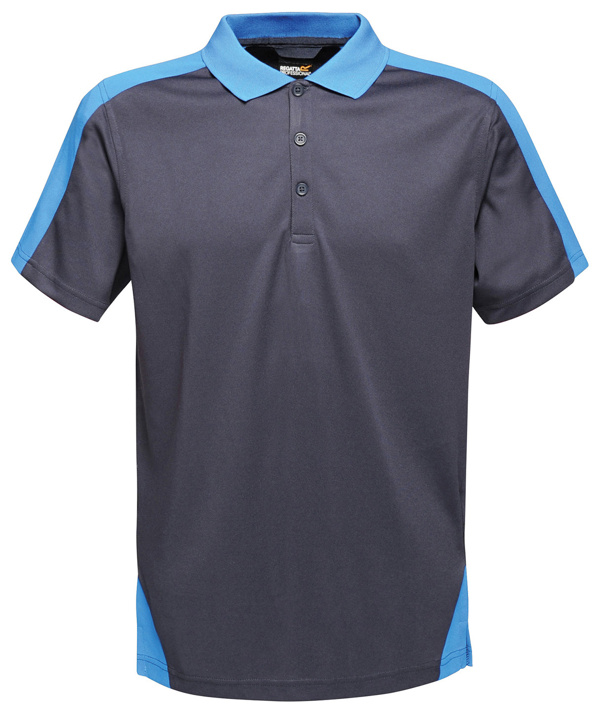 Navy/New Royal - Contrast wicking polo - GarmentEmbroidery