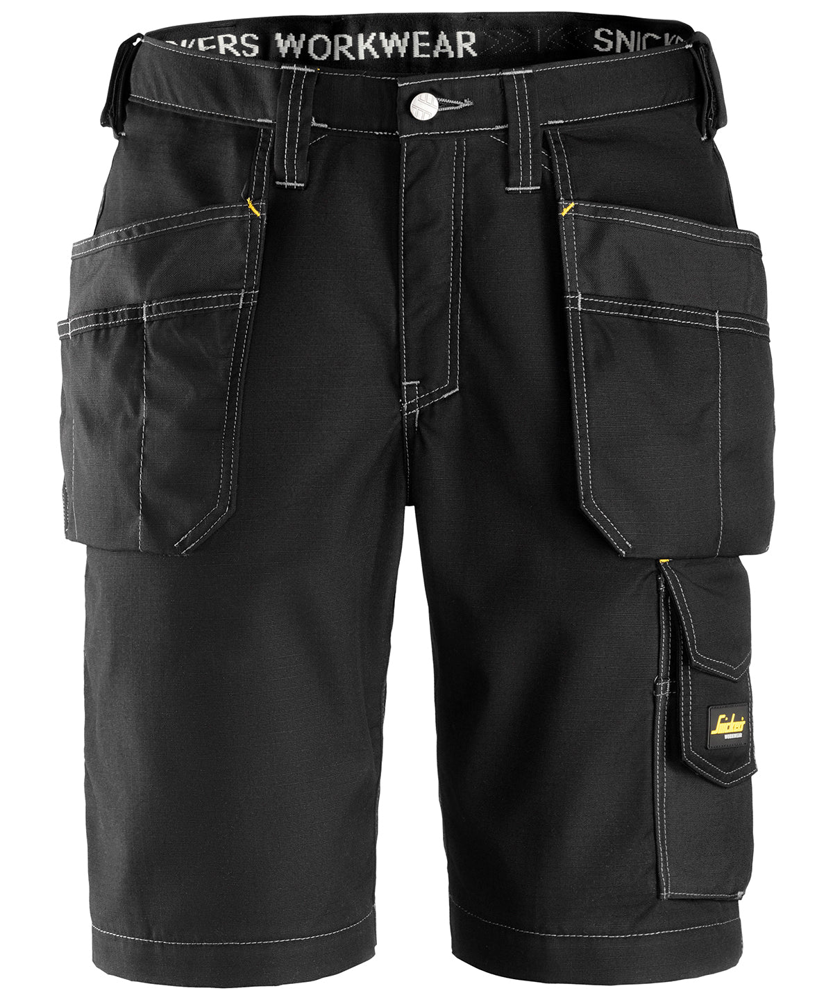 Black - Craftsmen ripstop holster pocket shorts - GarmentEmbroidery