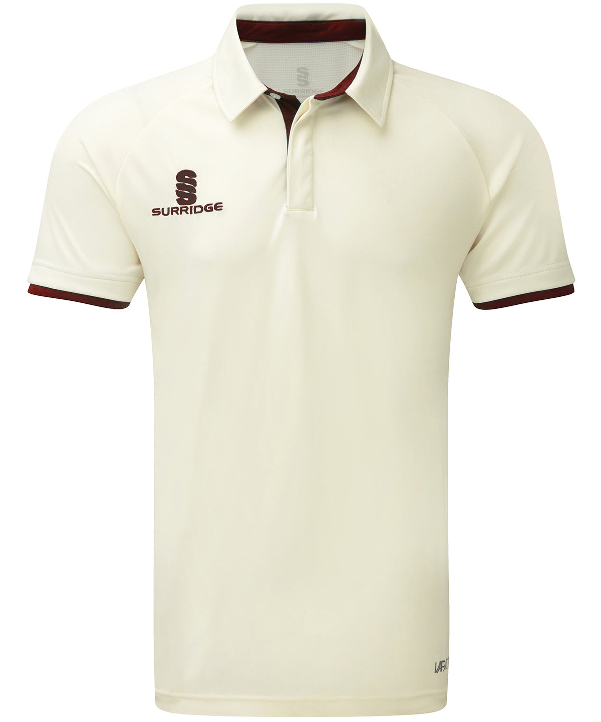 White/Maroon Trim - Ergo short sleeve shirt - junior - GarmentEmbroidery