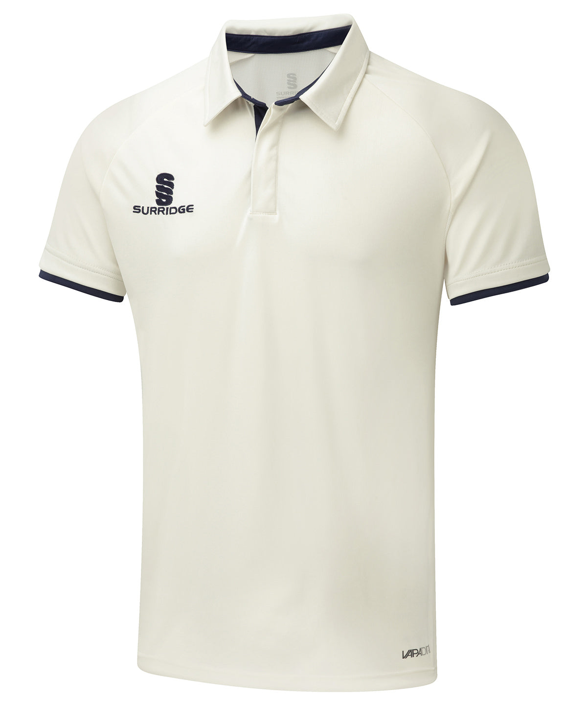 White/Navy Trim - Ergo short sleeve shirt - junior - GarmentEmbroidery