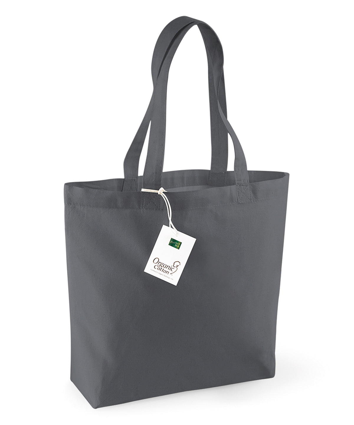 Graphite Grey - Organic cotton shopper - GarmentEmbroidery