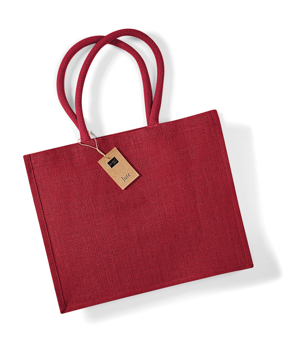 Red/Red - Jute classic shopper - GarmentEmbroidery