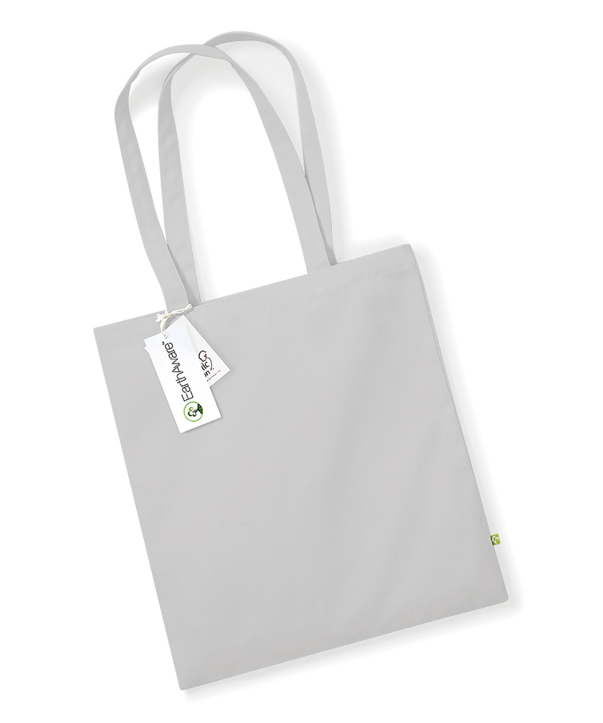 Light Grey - EarthAware® organic bag for life - GarmentEmbroidery