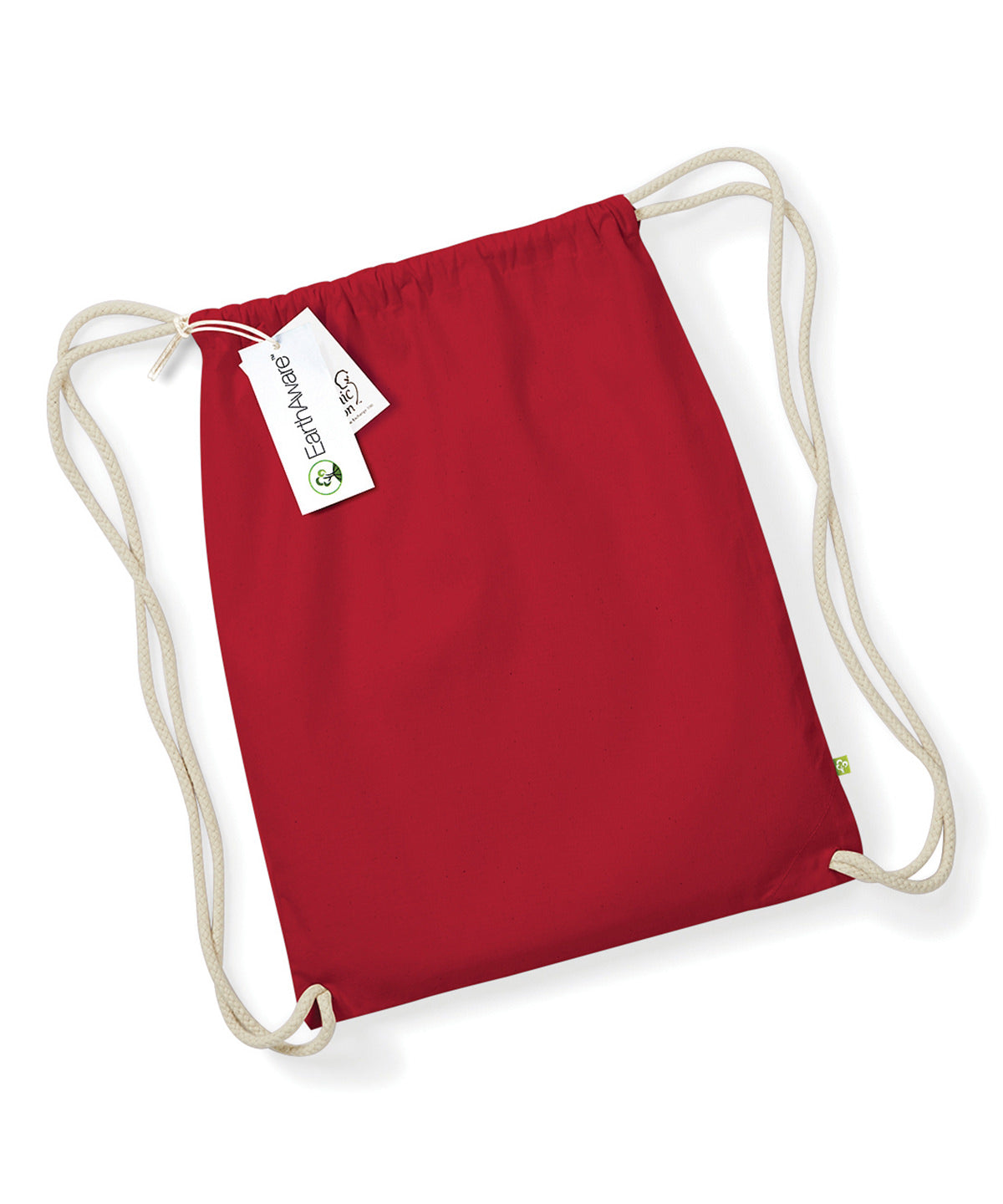 Classic Red - EarthAware® organic gymsac - GarmentEmbroidery