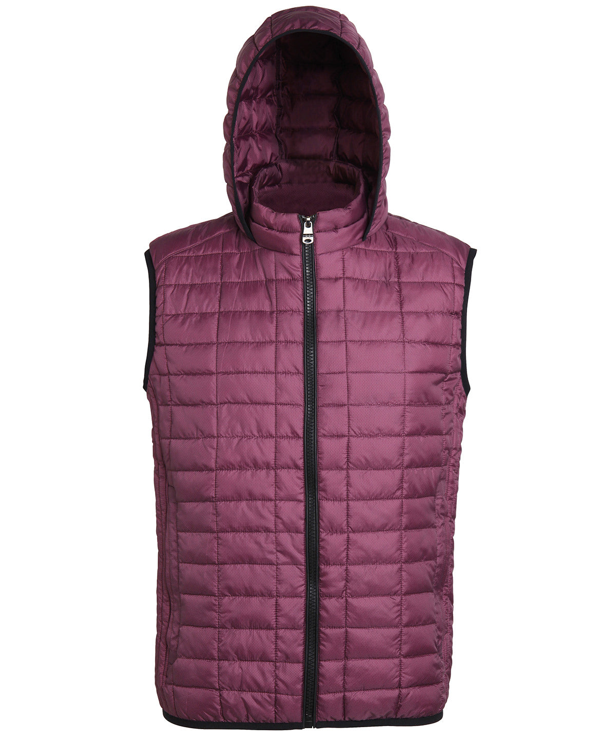 Mulberry - Women's honeycomb hooded gilet - GarmentEmbroidery