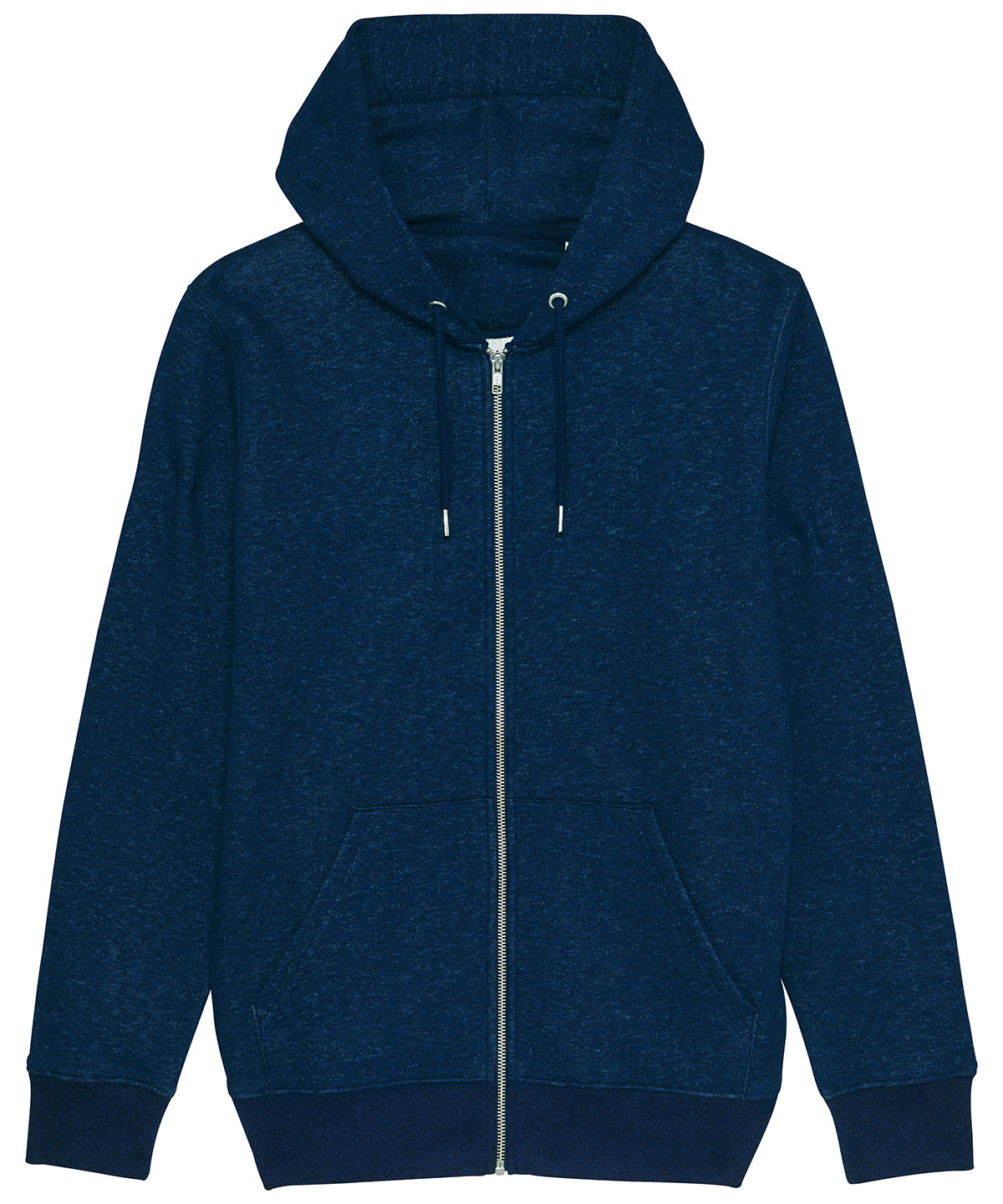 Black Heather Blue - Cultivator, unisex iconic zip-thru hoodie sweatshirt (STSM566) - GarmentEmbroidery