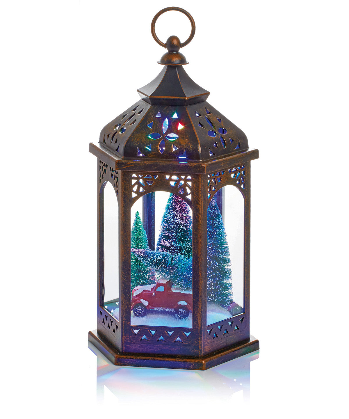 Brown - Hexagonal lantern - GarmentEmbroidery