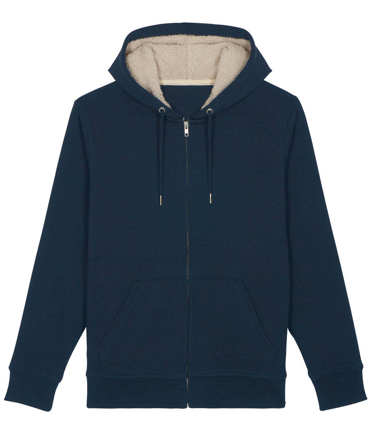 French Navy - Warmer unisex Sherpa lined zip-thru hoodie  (STSU715) - GarmentEmbroidery