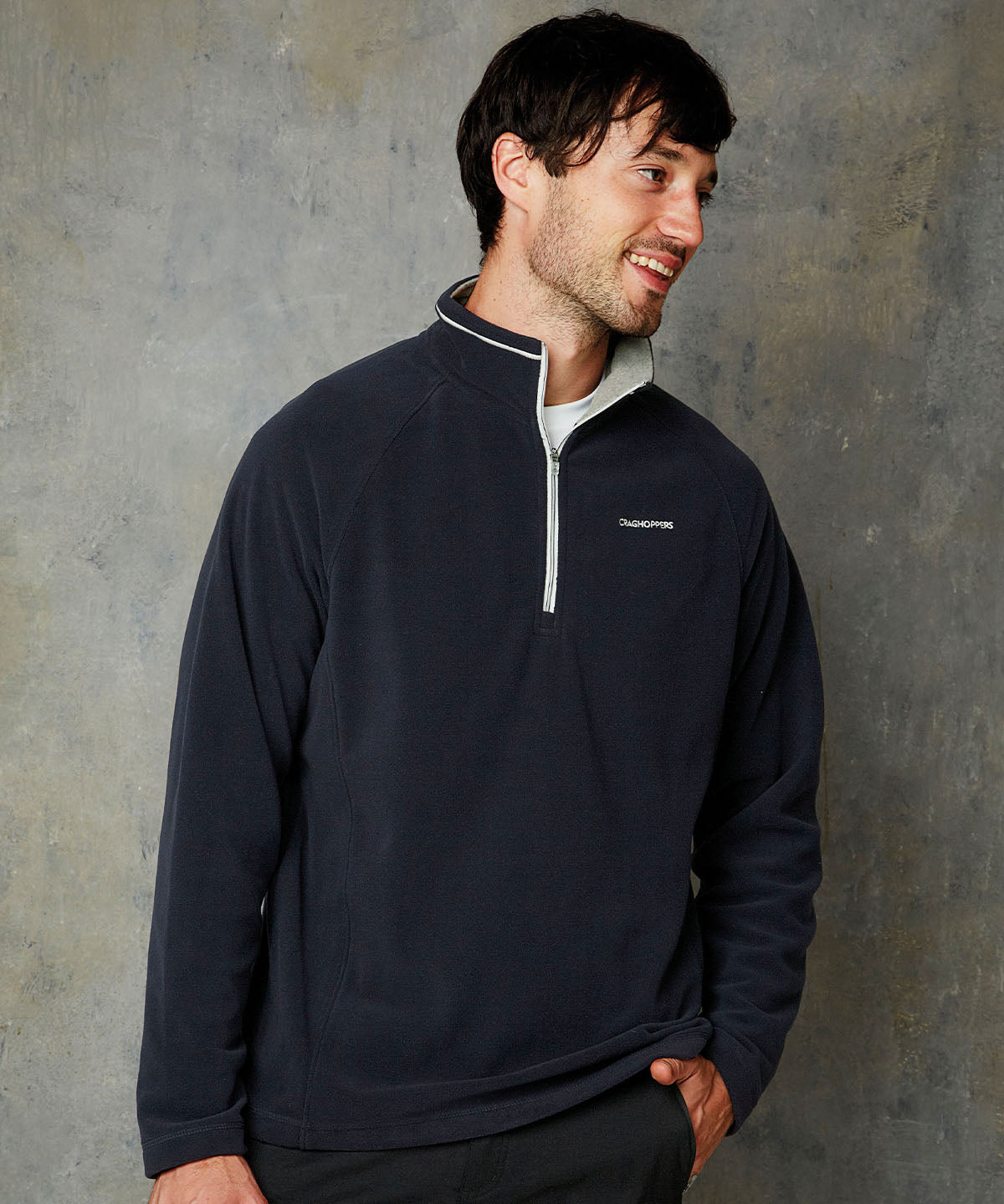 Black - Selby half-zip microfleece - GarmentEmbroidery