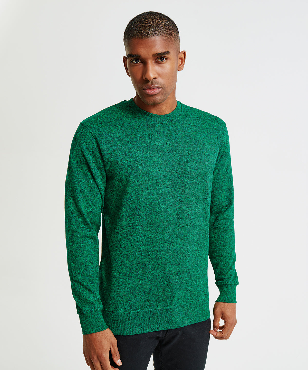 Sapphire/Black - Men's twisted yarn sweatshirt - GarmentEmbroidery