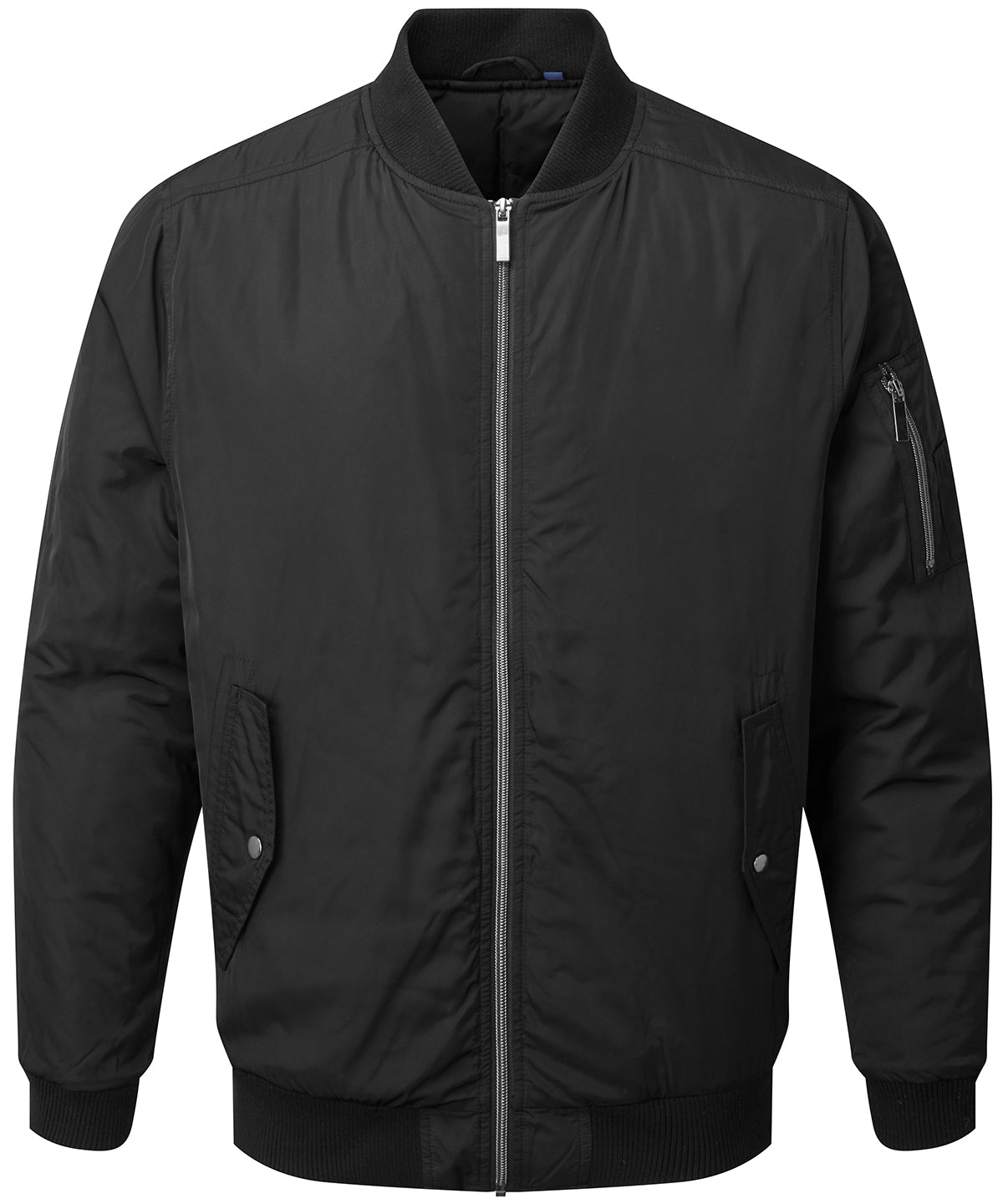 Black - Men's padded bomber - GarmentEmbroidery