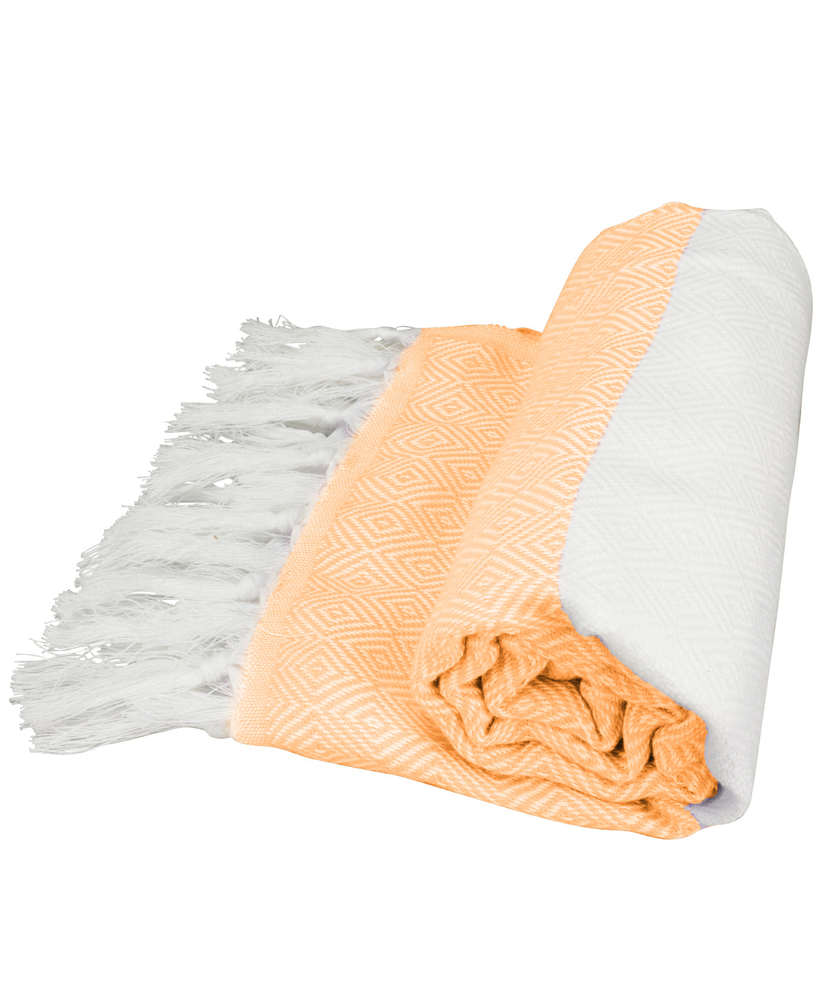 White/Light Orange - ARTG® Hamamzz® marmaris towel - GarmentEmbroidery