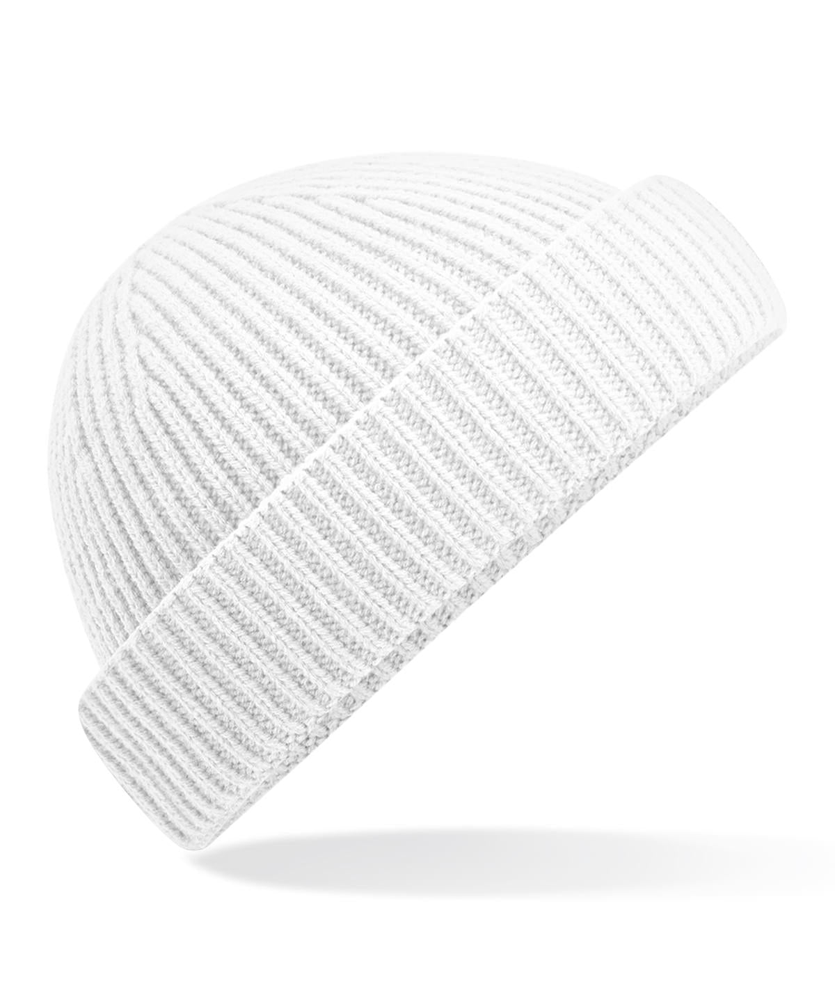 White - Harbour beanie - GarmentEmbroidery