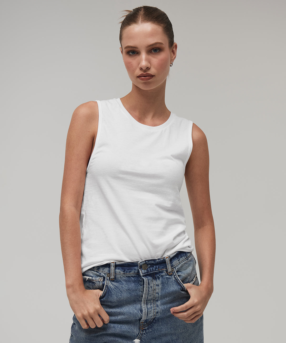 Black - Women's Jersey muscle tank - GarmentEmbroidery